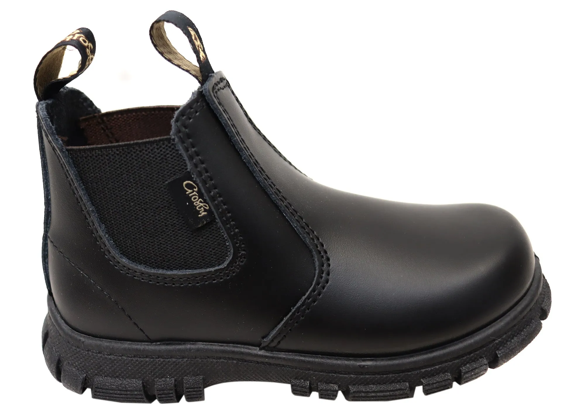 Grosby Ranch Baby Kleinkinder Kinder Leder Stiefel zum Reinziehen Grosby Schuhe