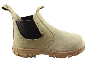 Grosby Ranch Baby Kleinkinder Kinder Leder Stiefel zum Reinziehen Grosby Schuhe