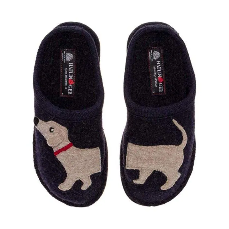 Haflinger Damen Doggy Captains Blau Wolle