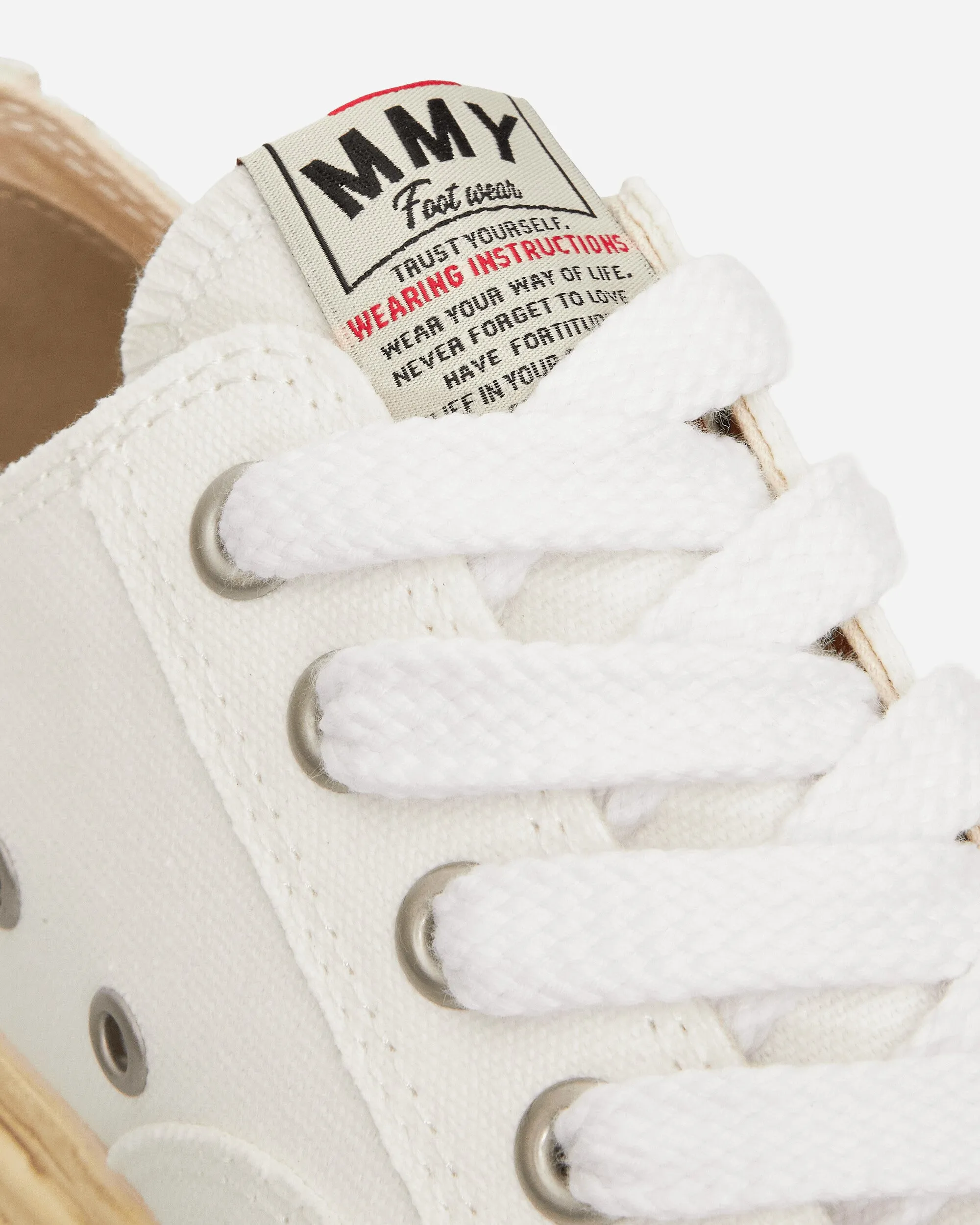 Hank OG gefärbte Sohle Canvas Low Sneakers Weiß
