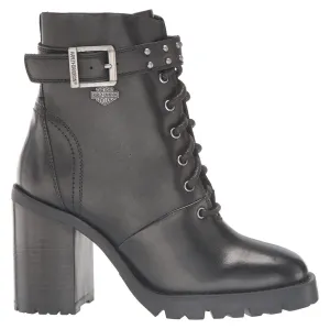 Harley Davidson Adina Vollnarbenleder Blockabsatz Damen Reitstiefel