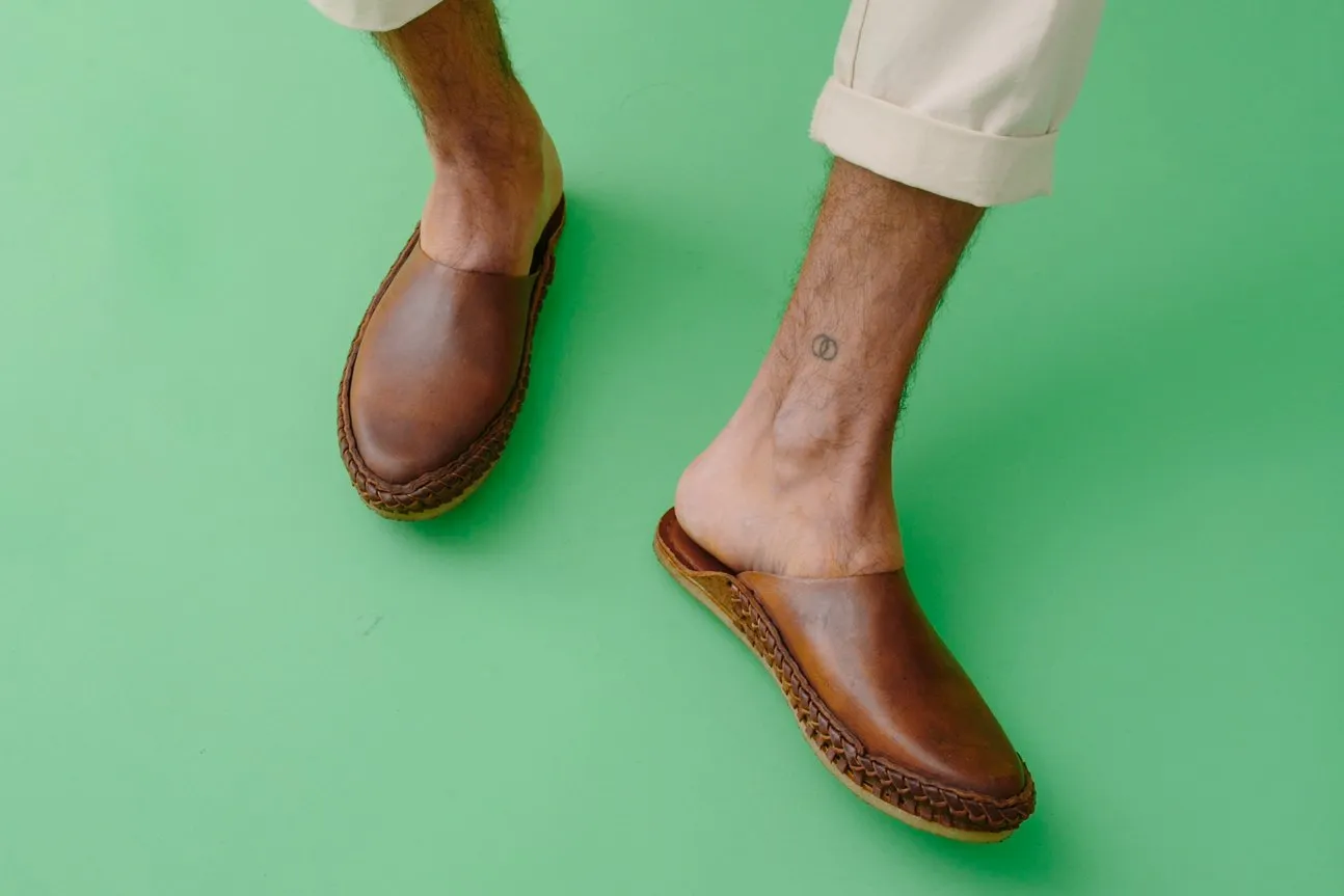 Heritage Solid City Pantoffel in Walnuss
