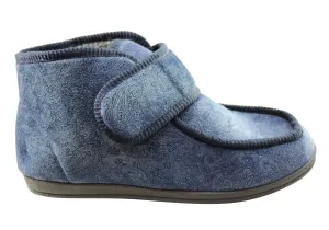 Homyped Herren Archie Komfort einstellbare Riemen Extra Extra Weite Hausschuhe Homyped Schuhe