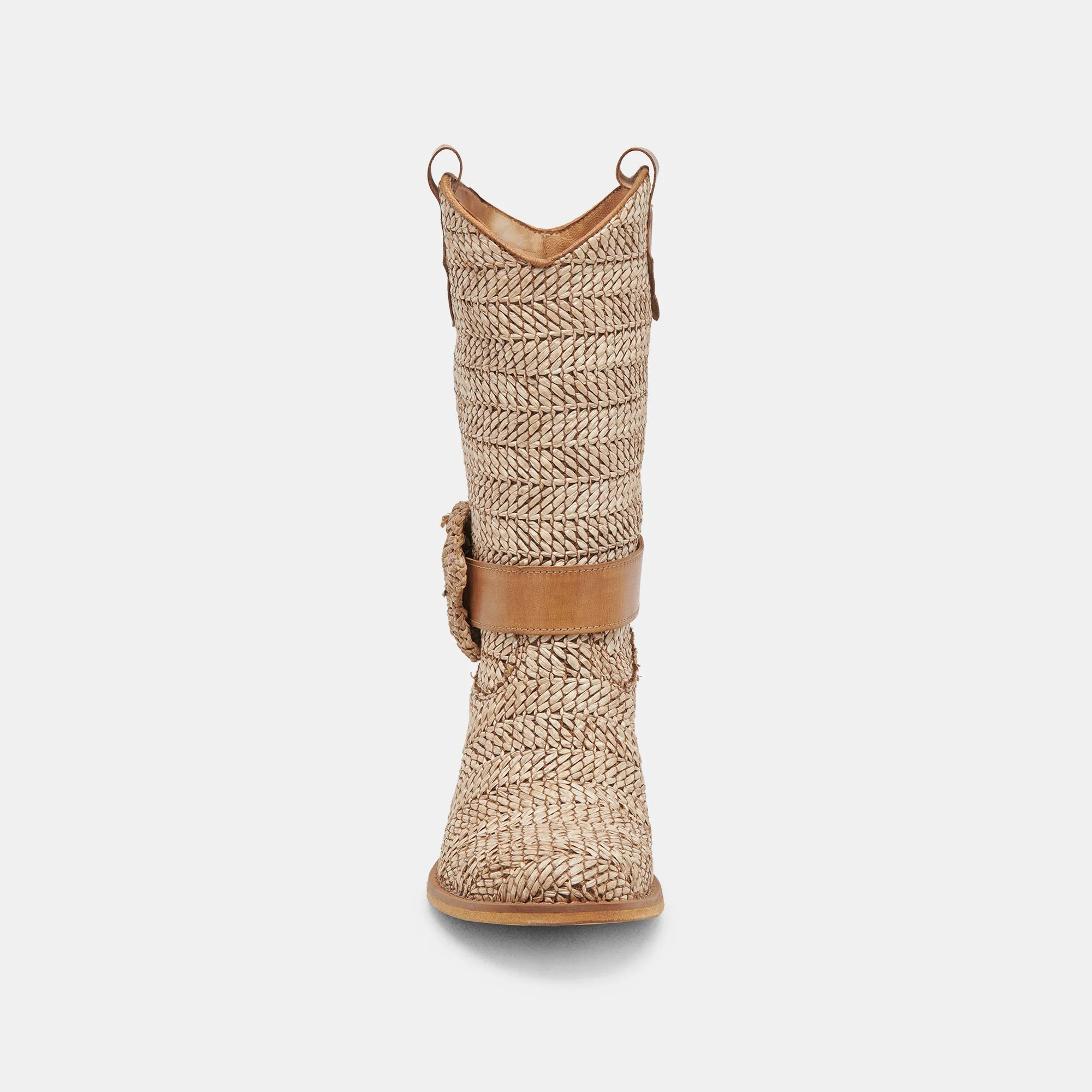 HOSS BOOTS BRAUN MULTI RAFFIA