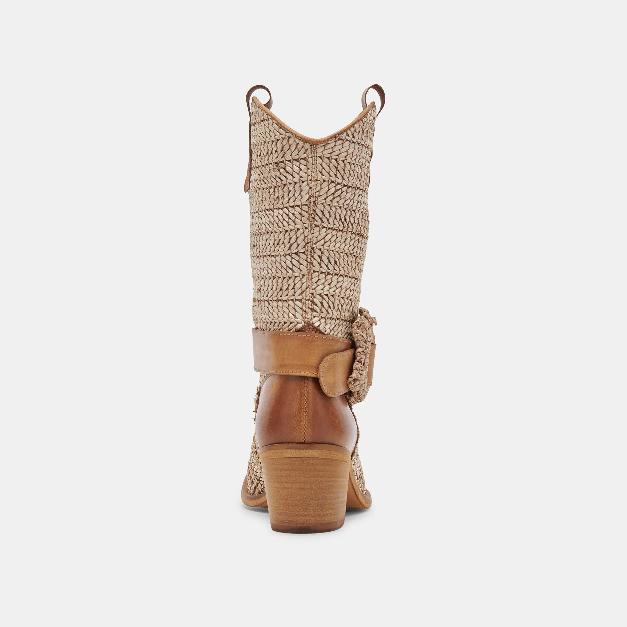 HOSS BOOTS BRAUN MULTI RAFFIA