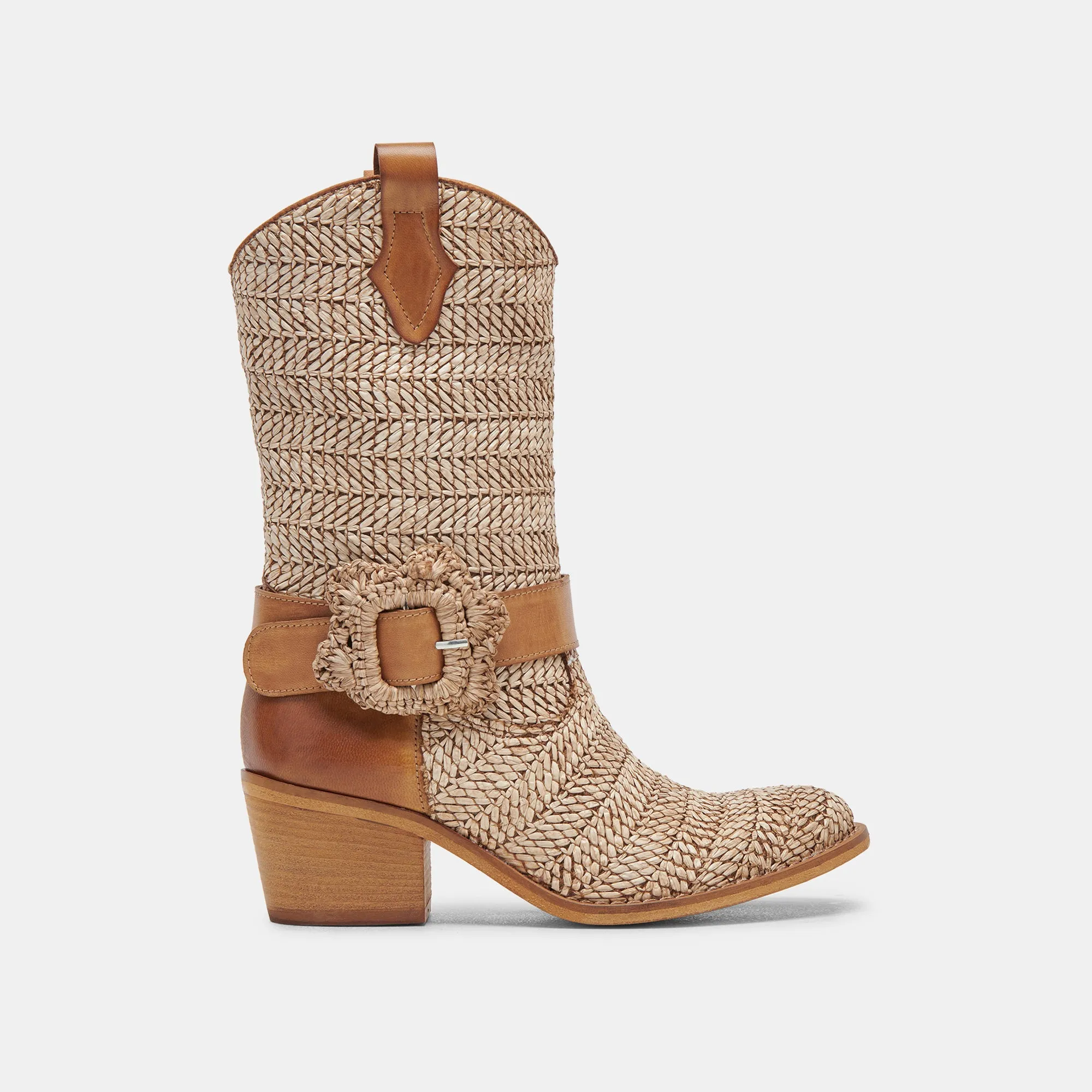 HOSS BOOTS BRAUN MULTI RAFFIA