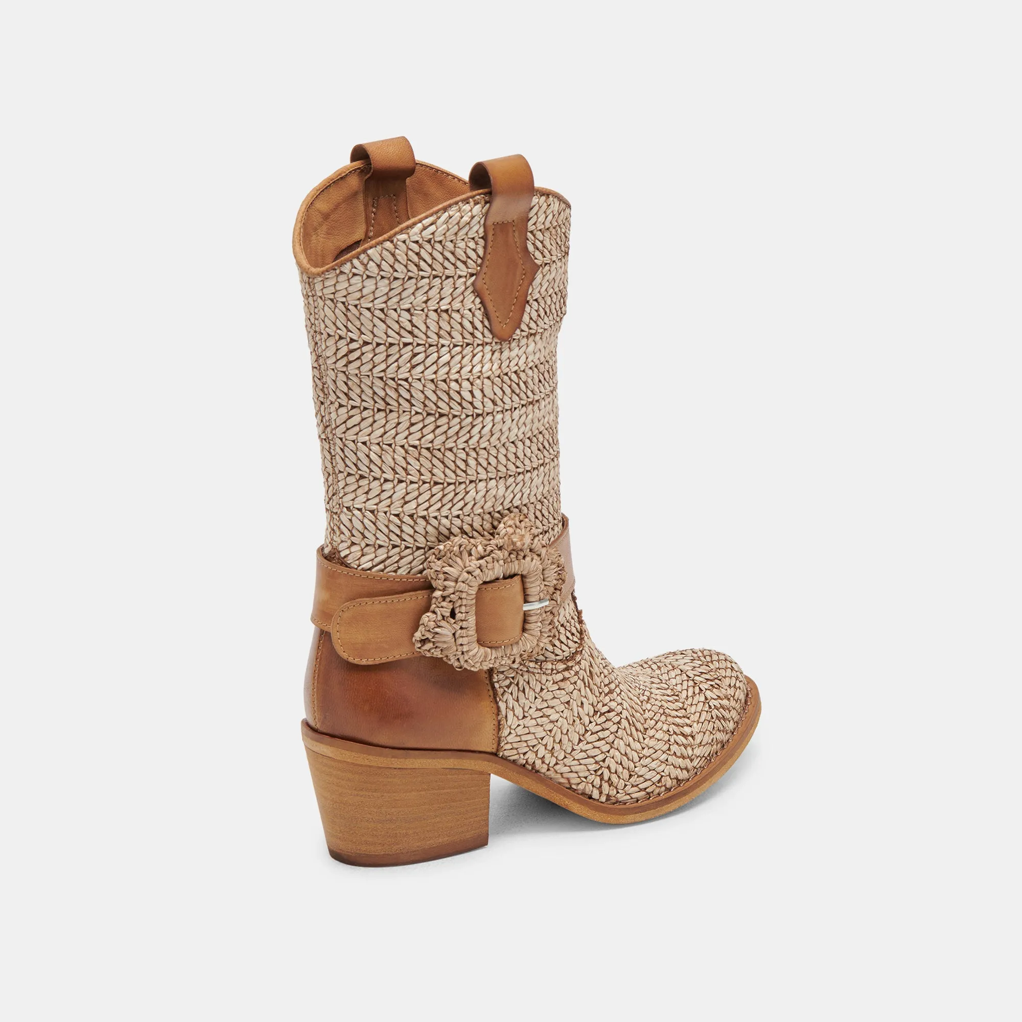 HOSS BOOTS BRAUN MULTI RAFFIA