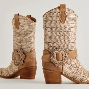 HOSS BOOTS BRAUN MULTI RAFFIA