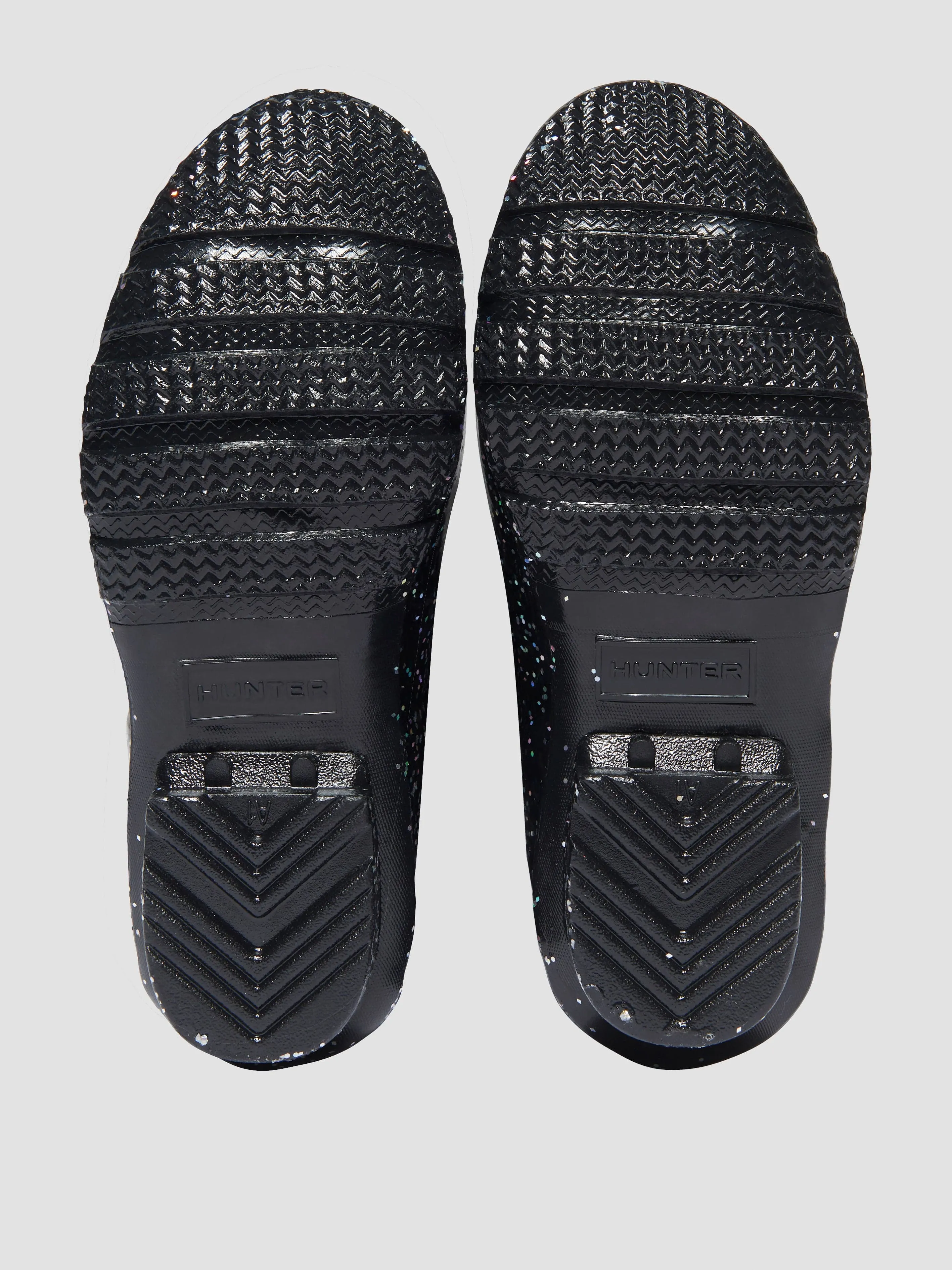 Hunter Kids Original Riesige Glitzer Gummistiefel in Schwarz