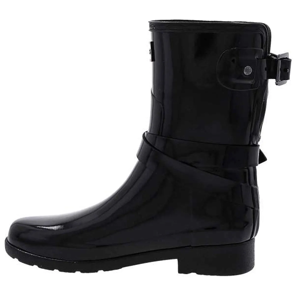 Hunter Verfeinerte Glanz-Gummistiefel Verstellbare Damen-Kurzstiefel