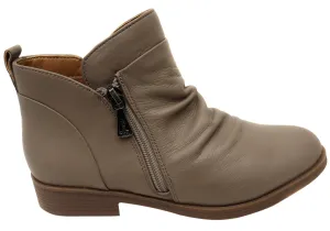 Hush Puppies Chalet Damen Bequeme Leder Stiefeletten in Hellbraun Hush Puppies Schuhe