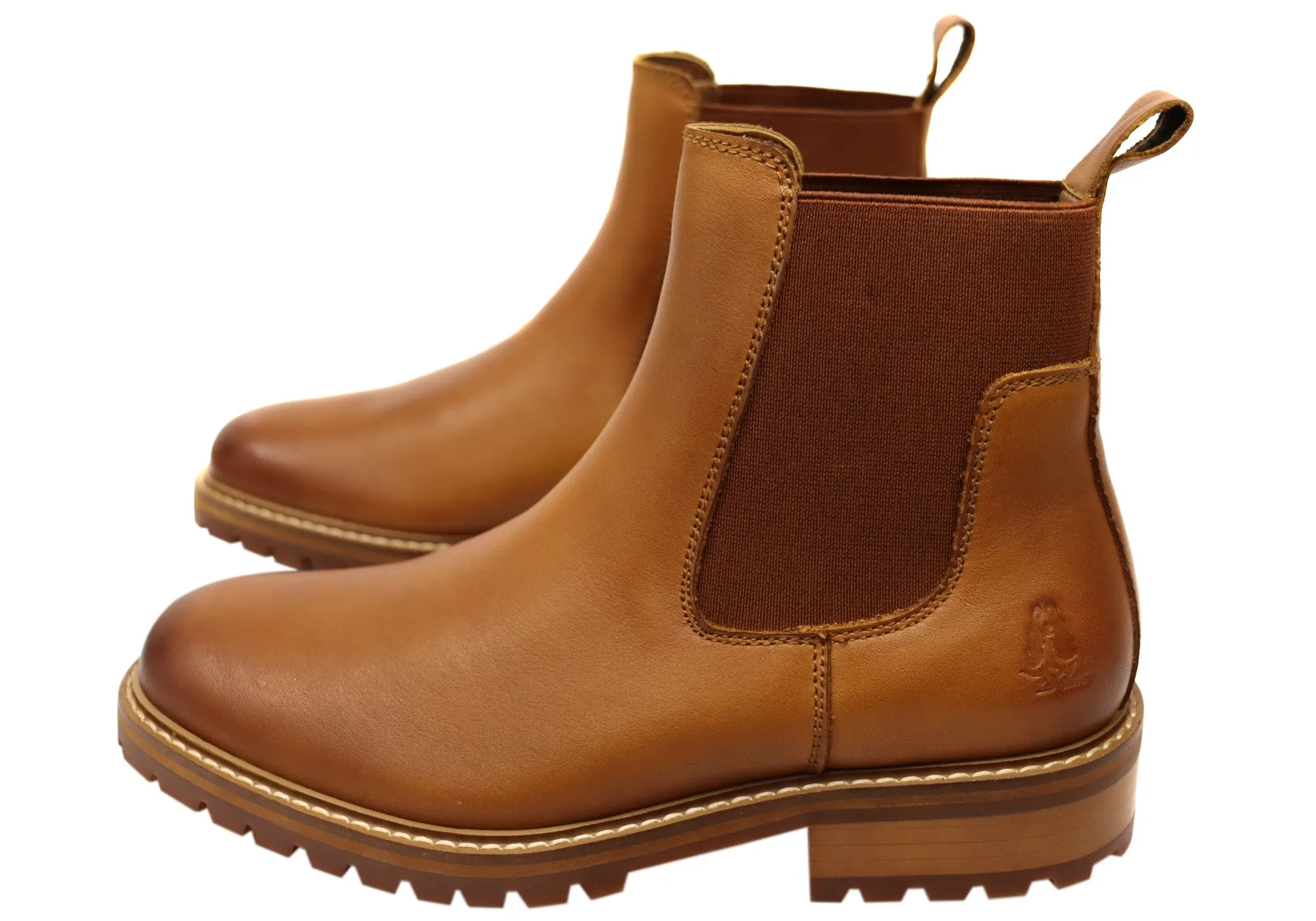 Hush Puppies Luxuriöse Bequeme Damen-Leder-Knöchelstiefel Hush Puppies Schuhe