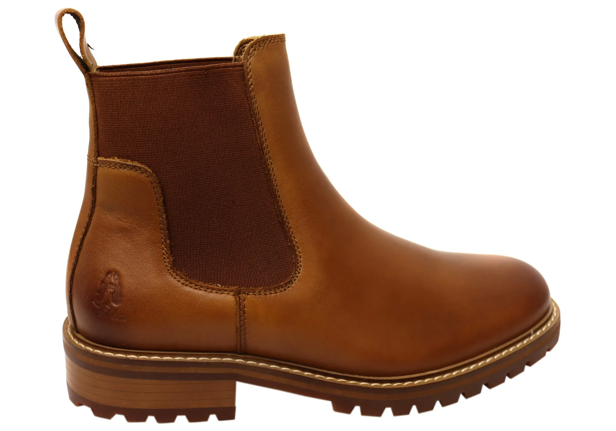 Hush Puppies Luxuriöse Bequeme Damen-Leder-Knöchelstiefel Hush Puppies Schuhe