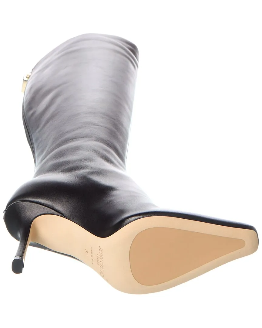Jimmy Choo Agathe KB 85 Leder-Kniestiefel Schuhe_Jimmy-Choo