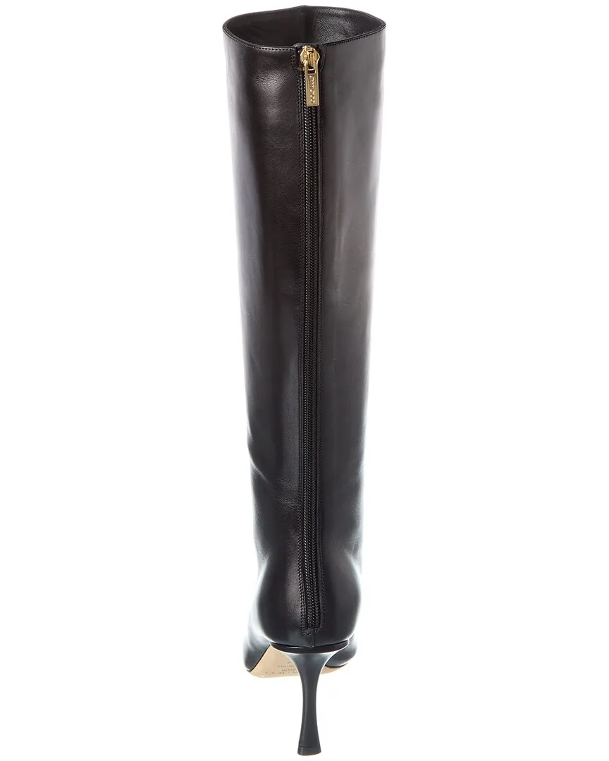 Jimmy Choo Agathe KB 85 Leder-Kniestiefel Schuhe_Jimmy-Choo