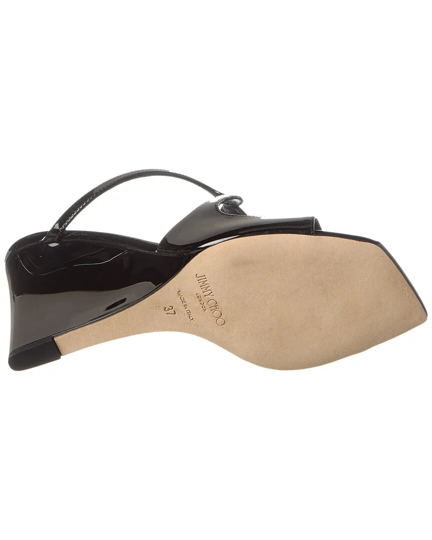 Jimmy Choo Anise 85 Lack Keilabsatz Sandalen_Jimmy-Choo