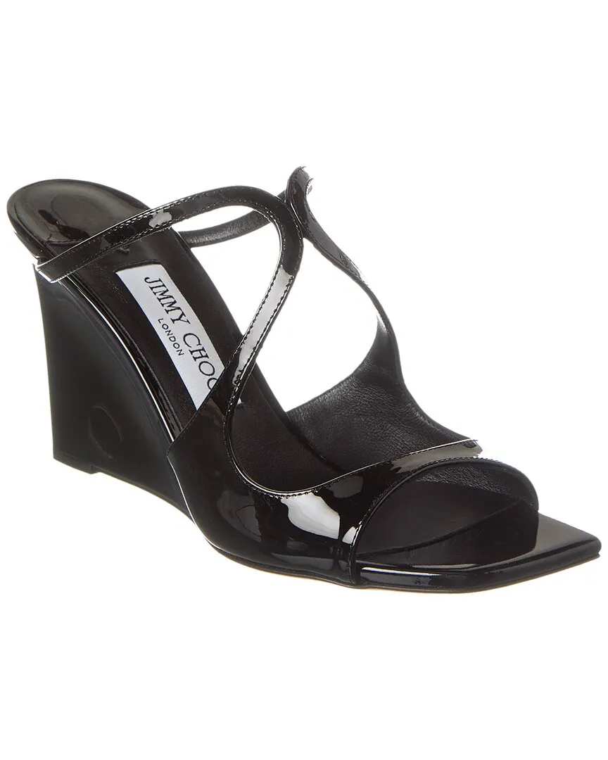 Jimmy Choo Anise 85 Lack Keilabsatz Sandalen_Jimmy-Choo