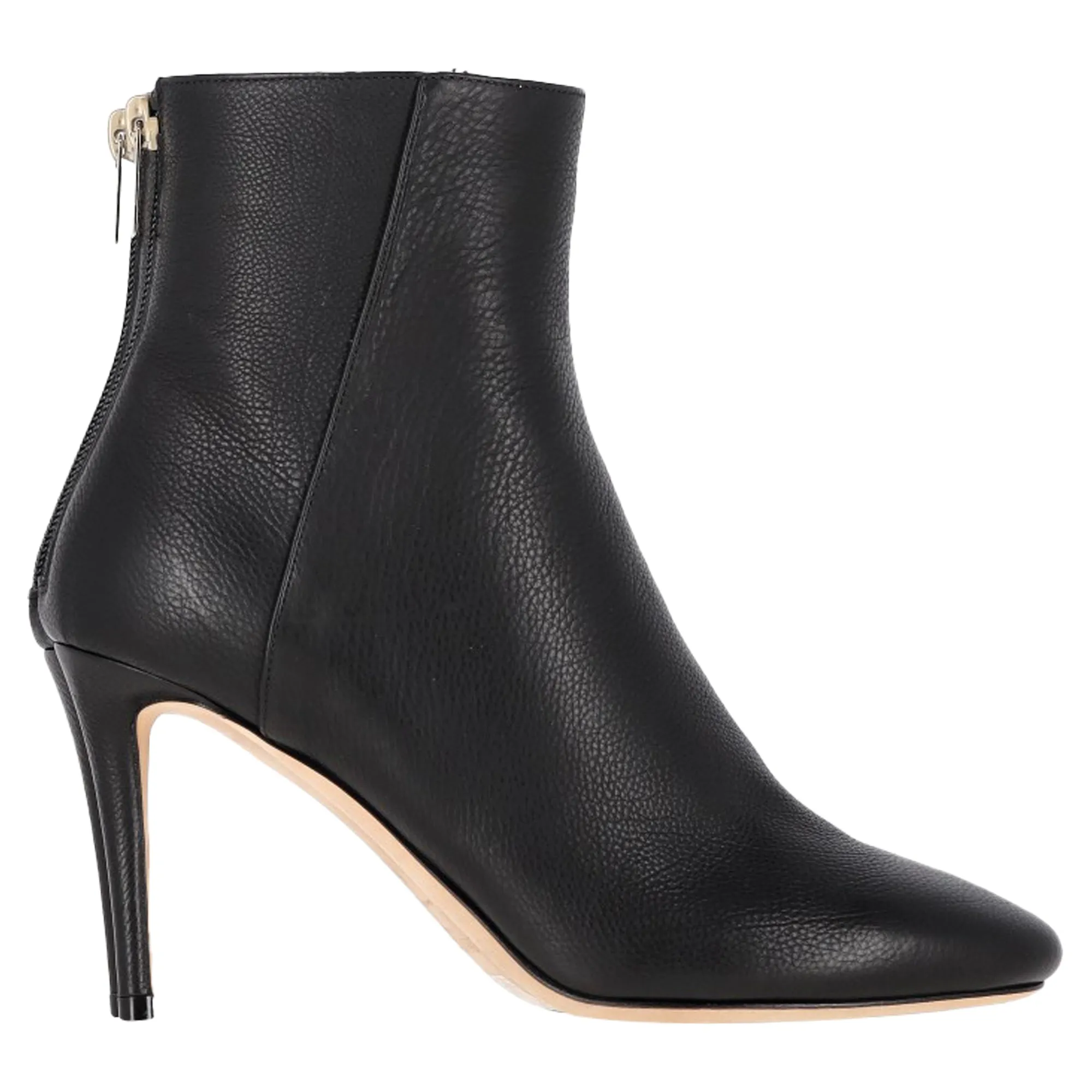 Jimmy Choo Duke 85 Leder Knöchelstiefel in Schwarz Leder Schuhe_Jimmy-Choo