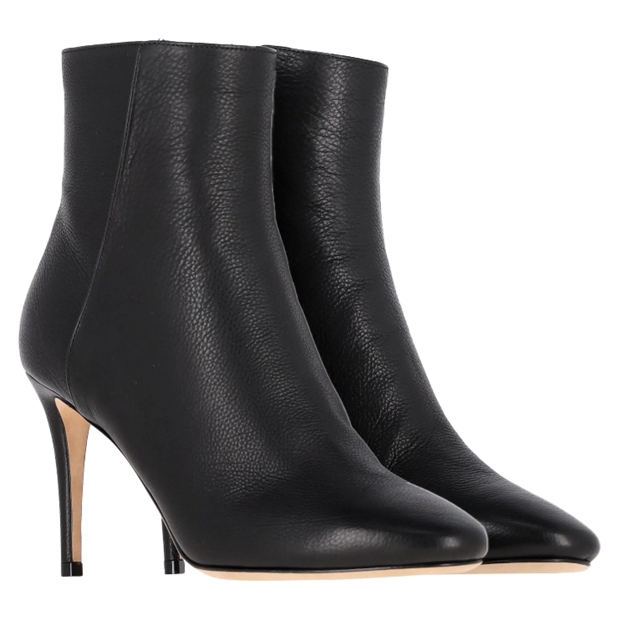Jimmy Choo Duke 85 Leder Knöchelstiefel in Schwarz Leder Schuhe_Jimmy-Choo