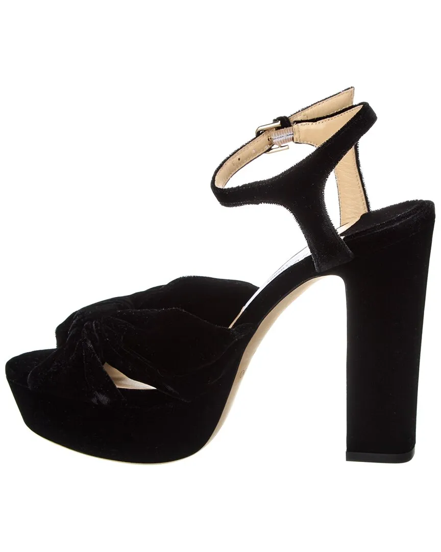 Jimmy Choo Heloise 120 Velvet Plateau-Sandalen_Jimmy-Choo