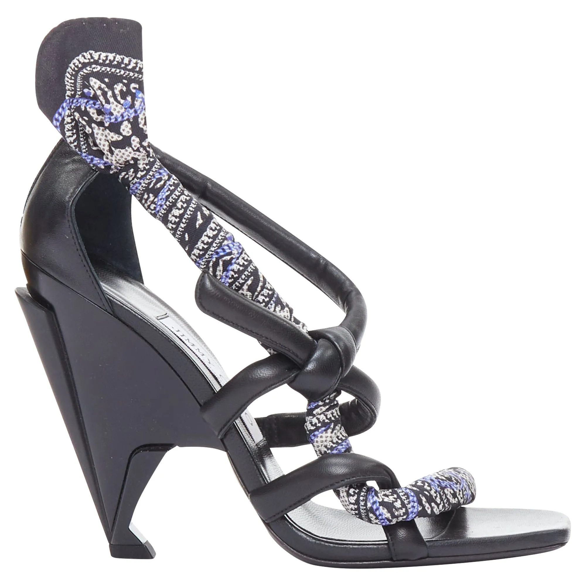 Jimmy Choo Kalypso Schal Sandalen mit architektonischem Absatz Schuhe_Jimmy-Choo