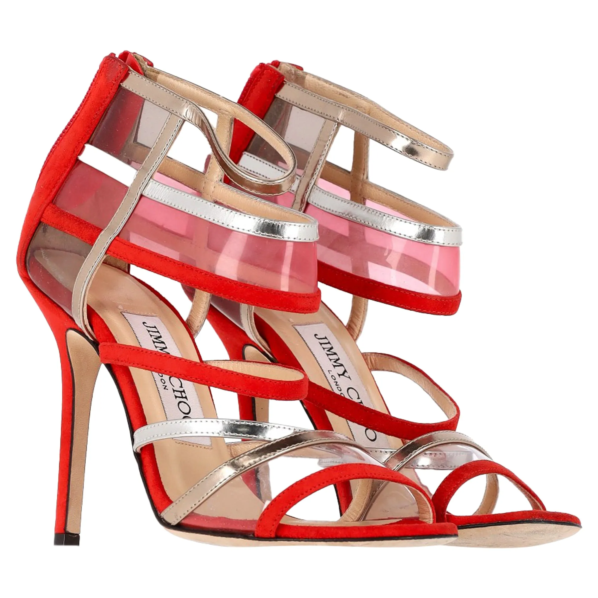 Jimmy Choo Maitai Sandalen in Rotem Wildleder