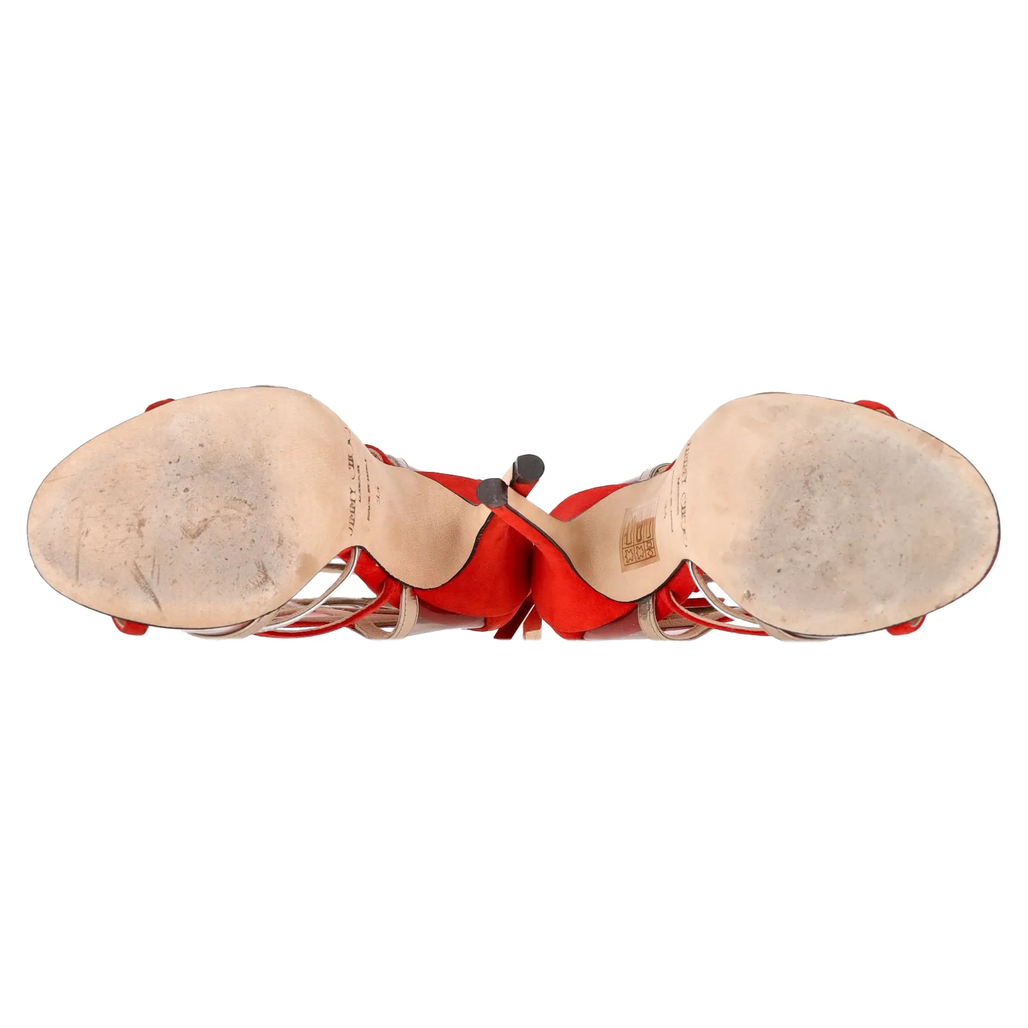 Jimmy Choo Maitai Sandalen in Rotem Wildleder