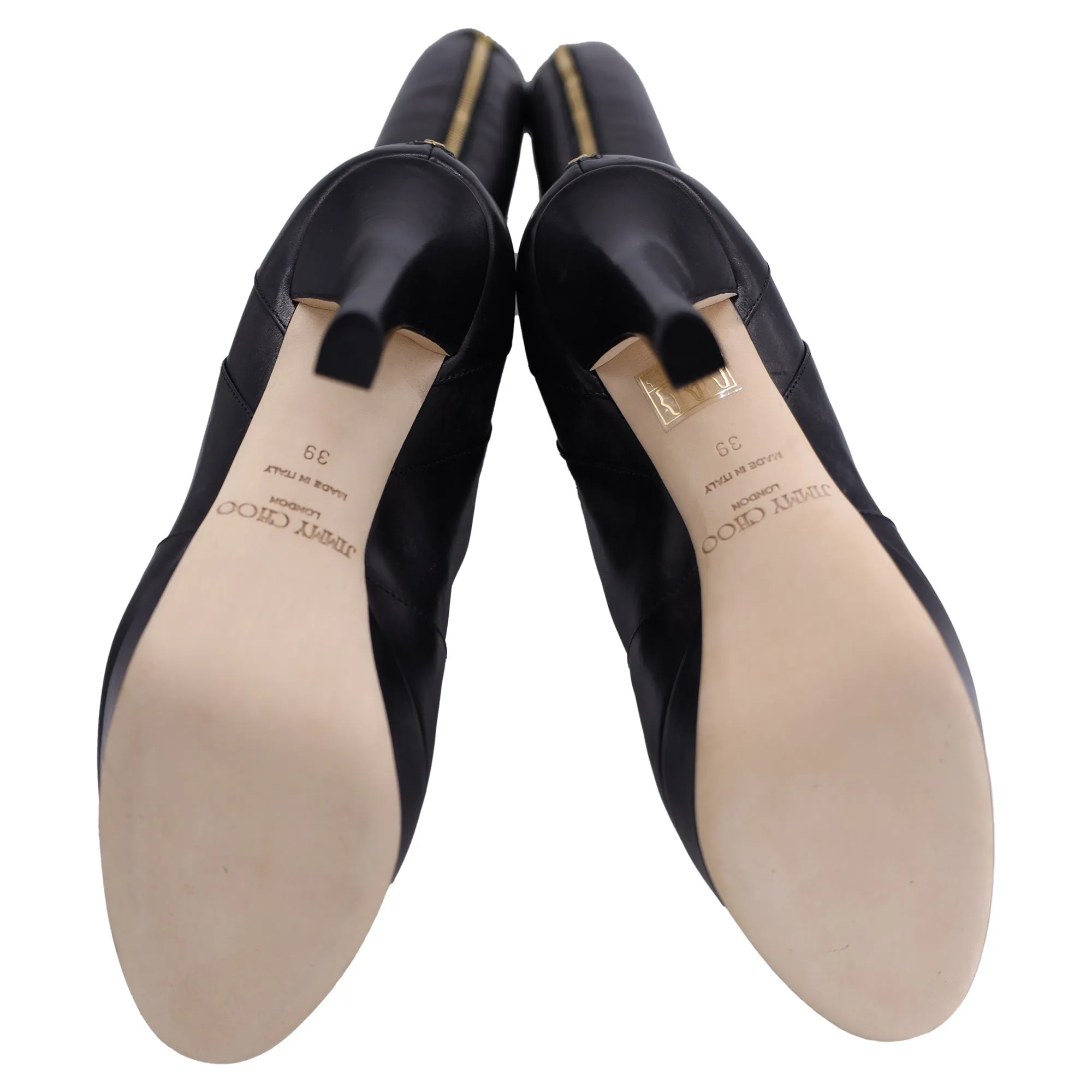 Jimmy Choo Plateaustiefel in schwarzem Leder Schuhe_Jimmy-Choo