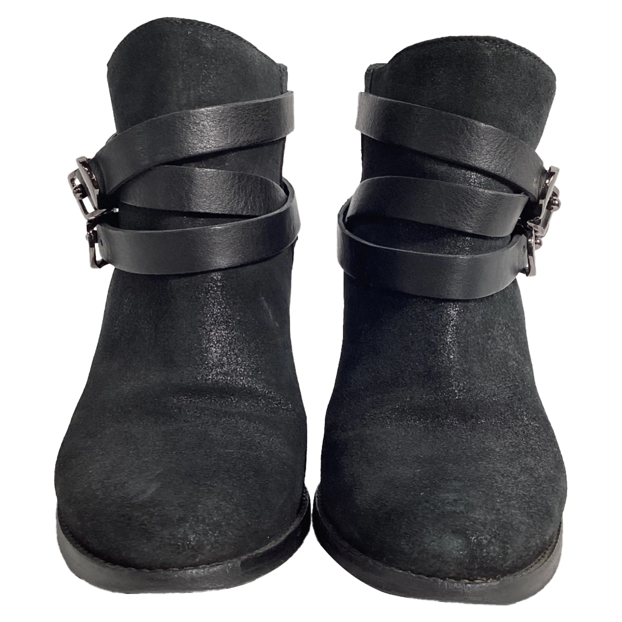 Jimmy Choo Riemchen-Stiefeletten in Schwarz Wildleder Schuhe_Jimmy-Choo