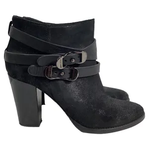 Jimmy Choo Riemchen-Stiefeletten in Schwarz Wildleder Schuhe_Jimmy-Choo