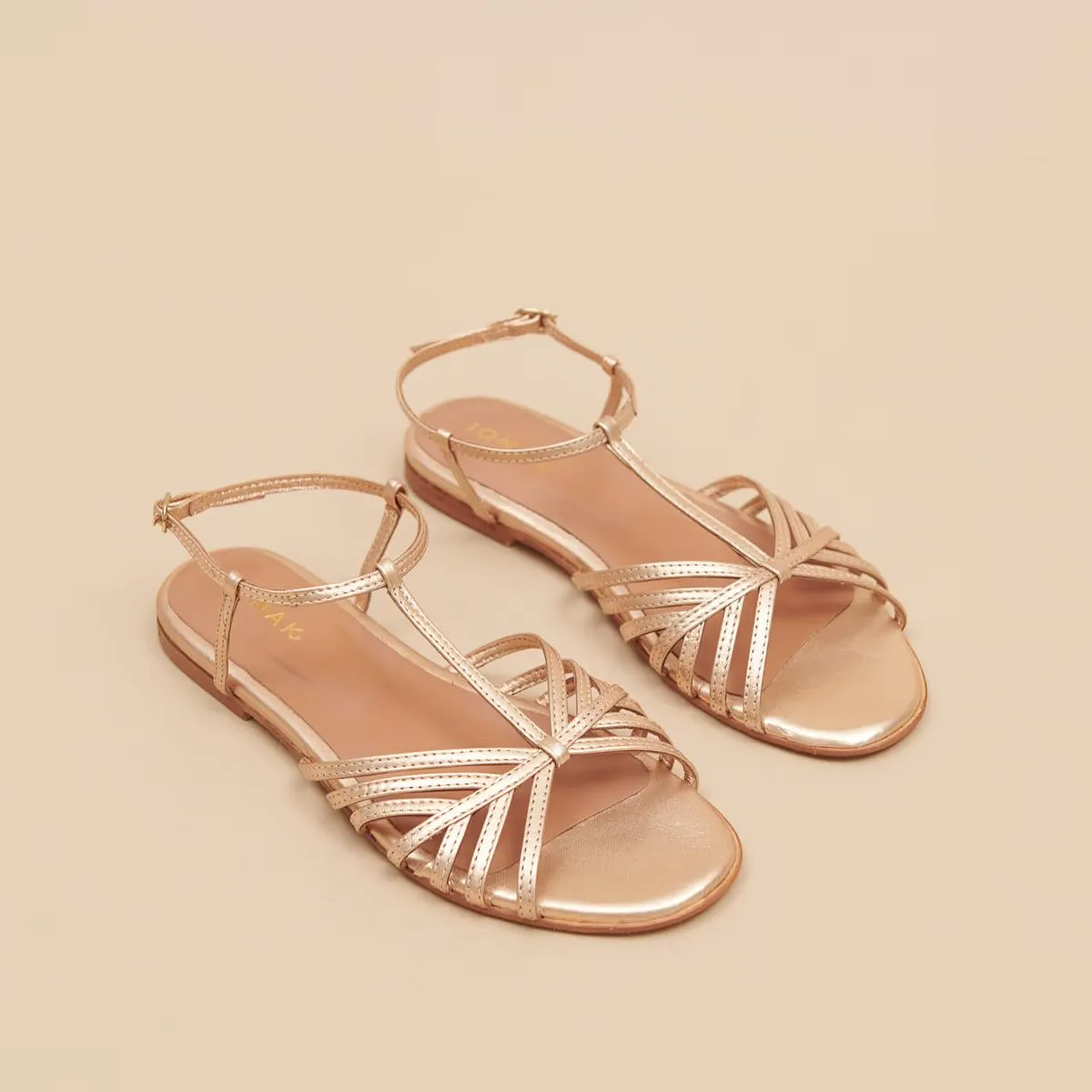 Jonak Damenschuhe 498-ise Wallonie Leder Metall Gold