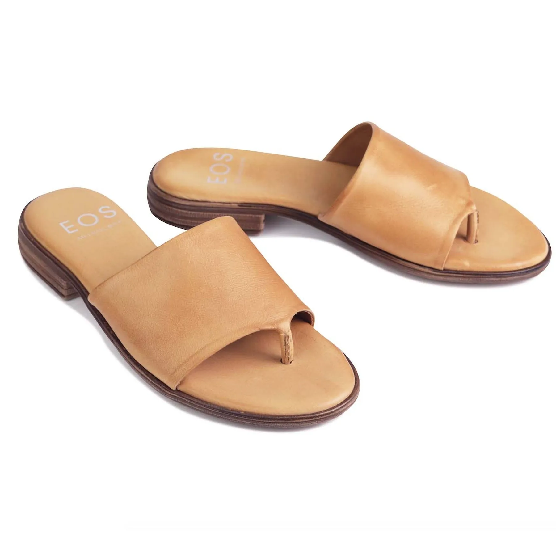 KAIA LEDER-SLIDES SANDALEN