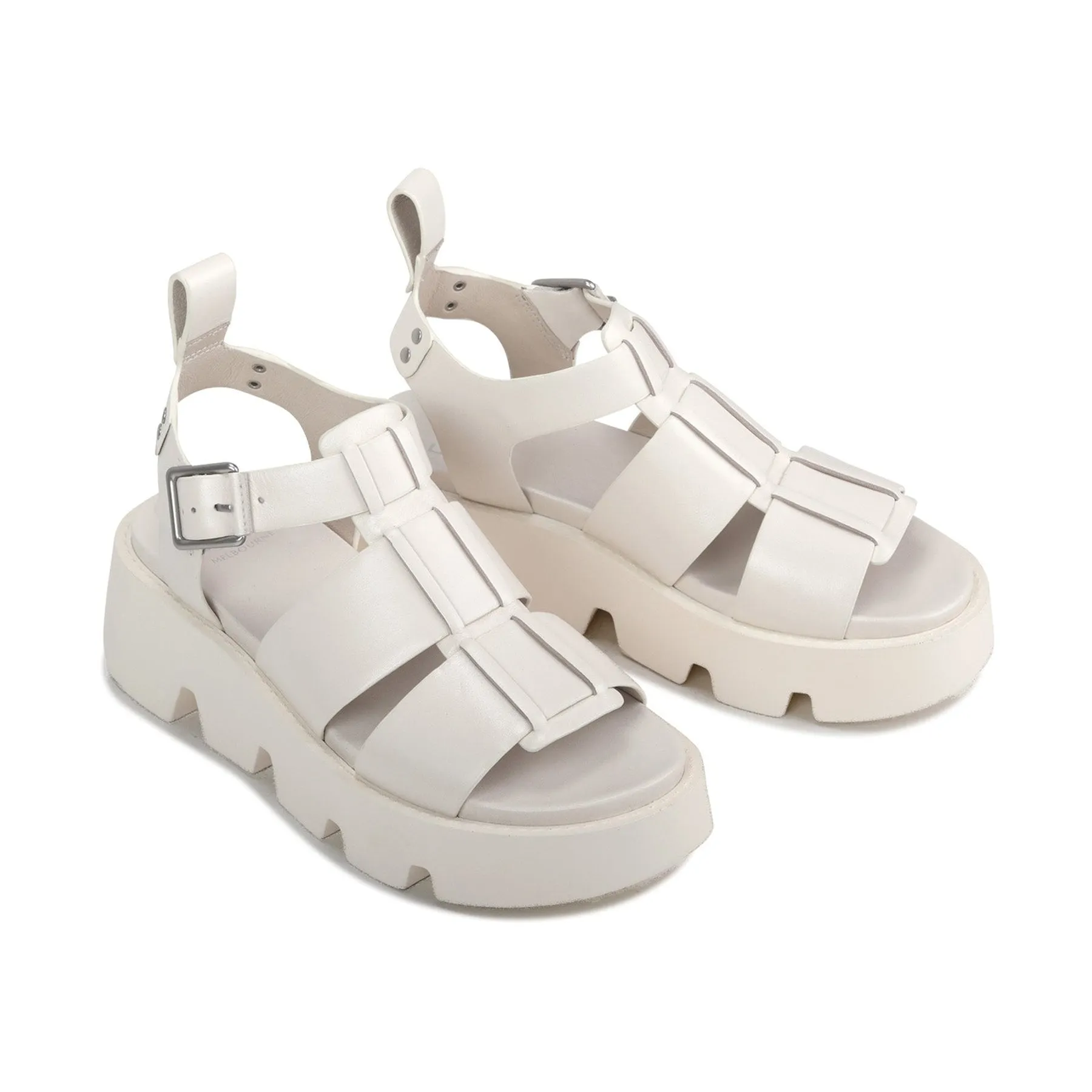 KAILAN LEDER PLATTFORM SANDALEN