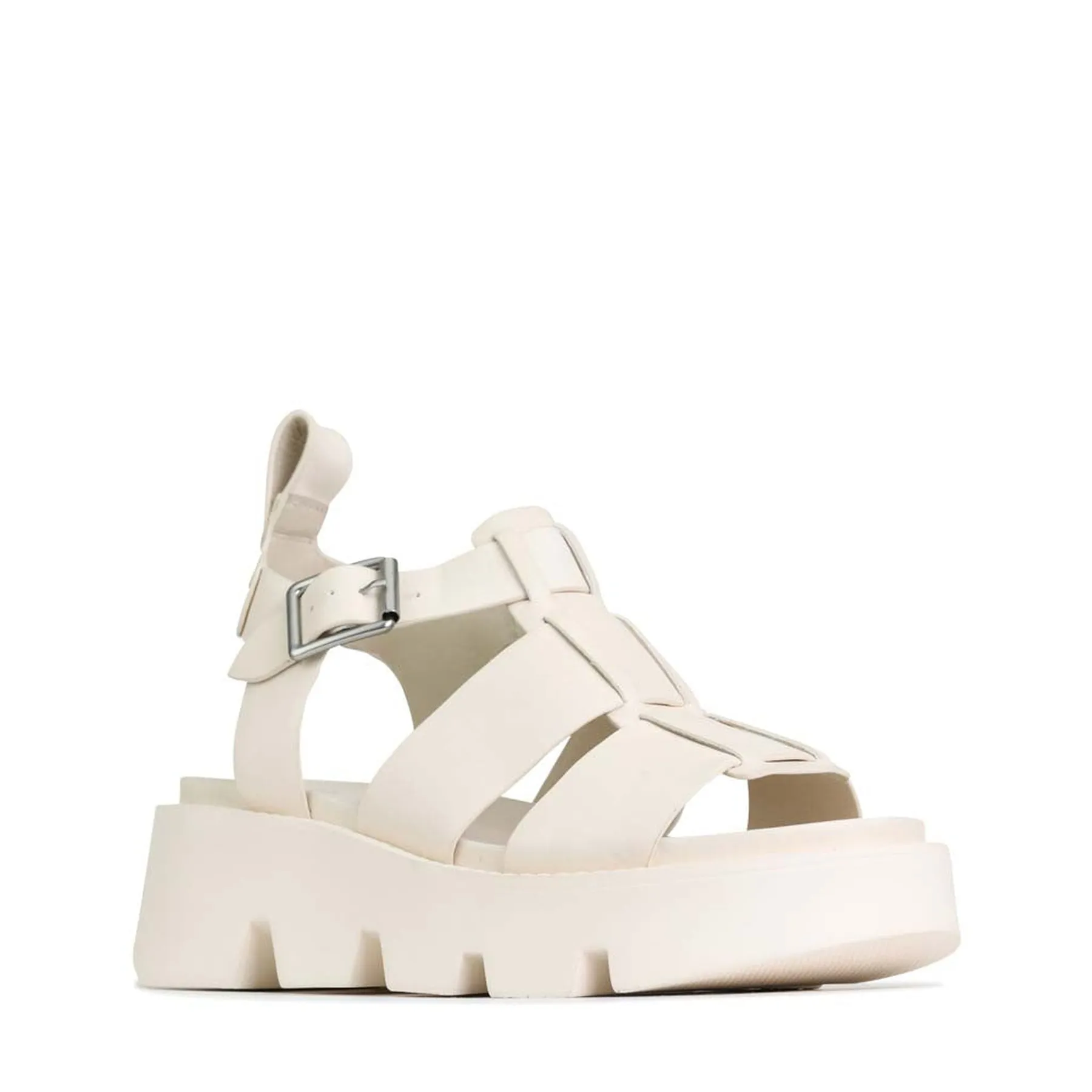KAILAN LEDER PLATTFORM SANDALEN