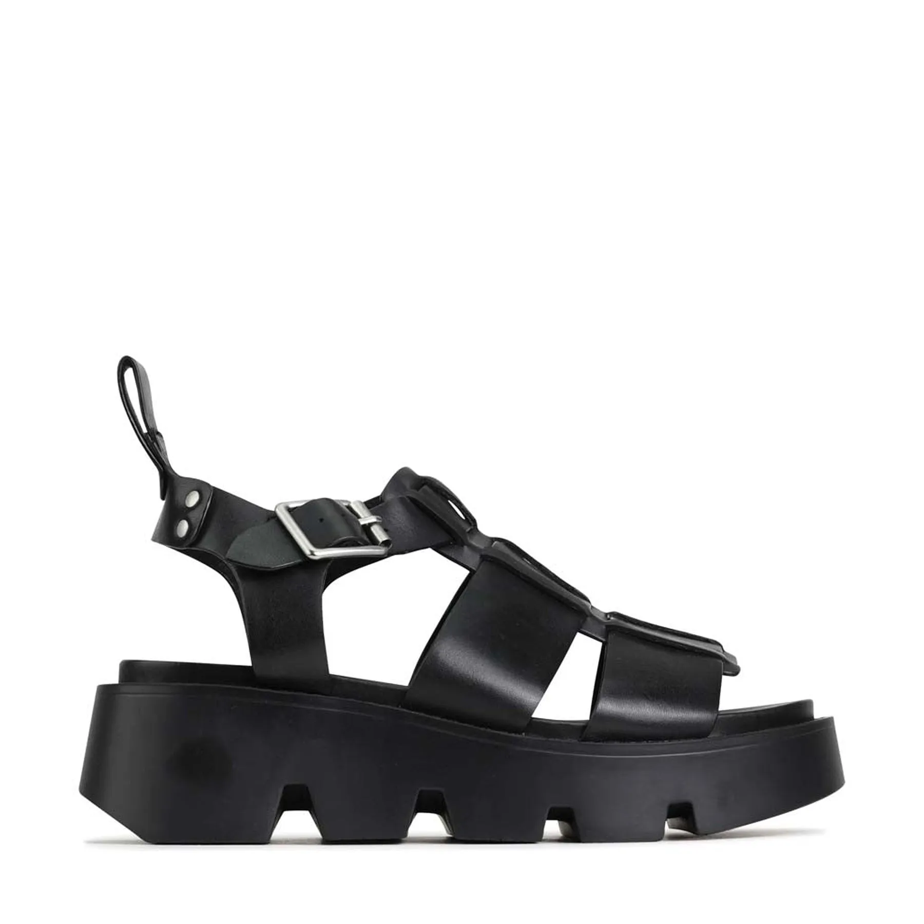 KAILAN LEDER PLATTFORM SANDALEN