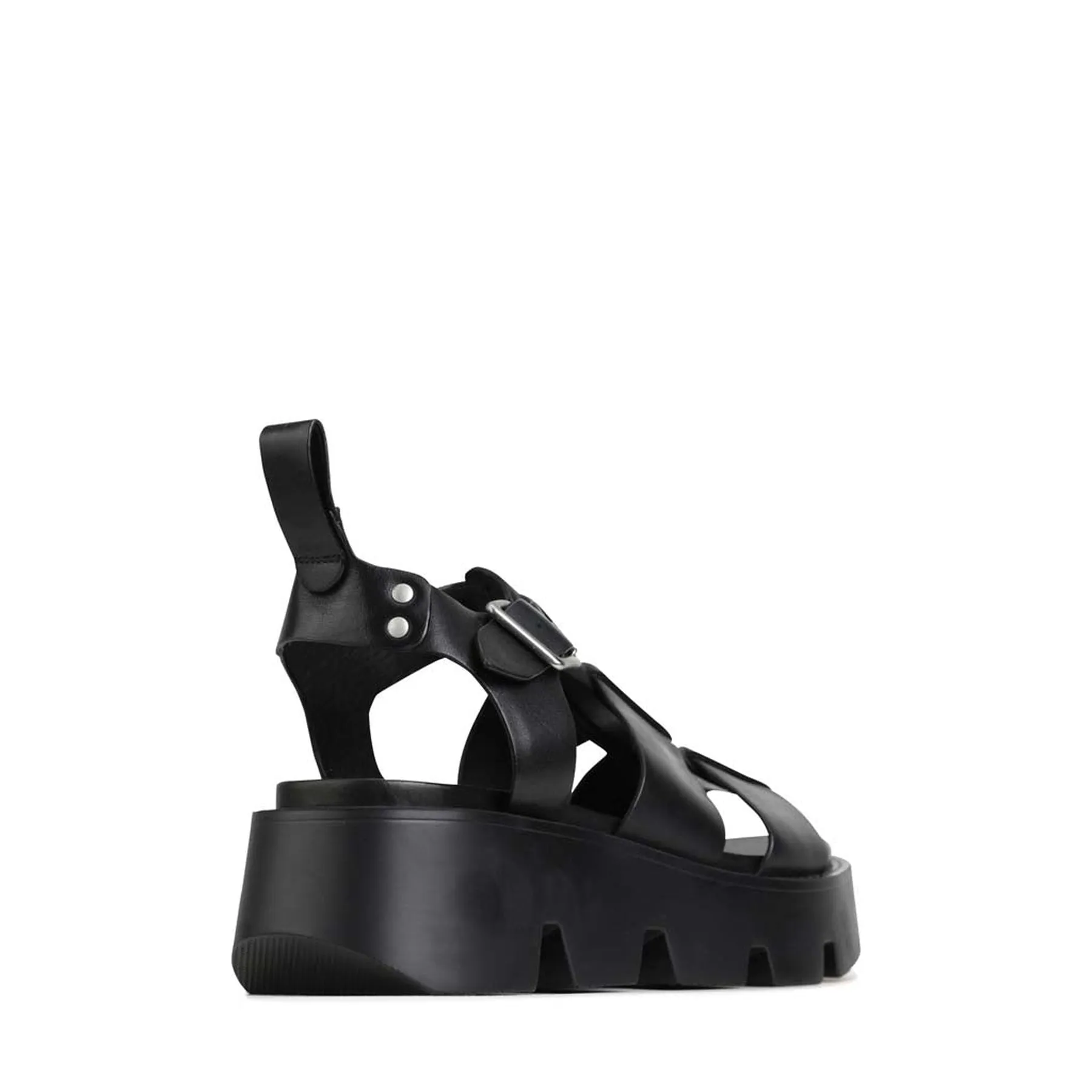 KAILAN LEDER PLATTFORM SANDALEN