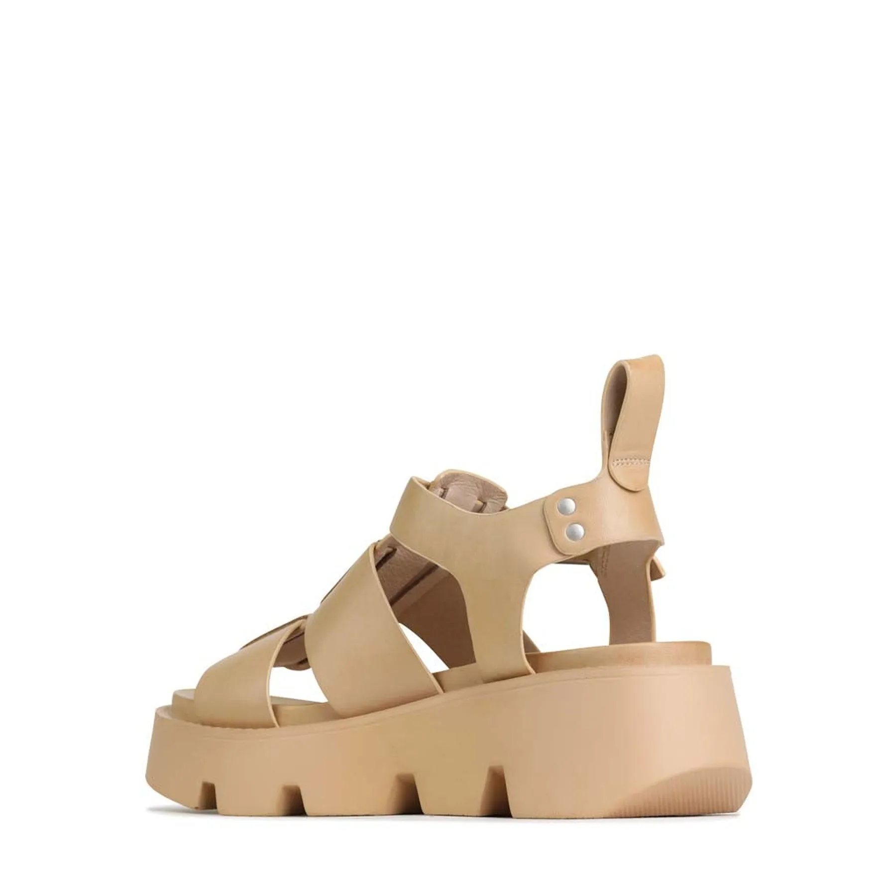 KAILAN LEDER PLATTFORM SANDALEN