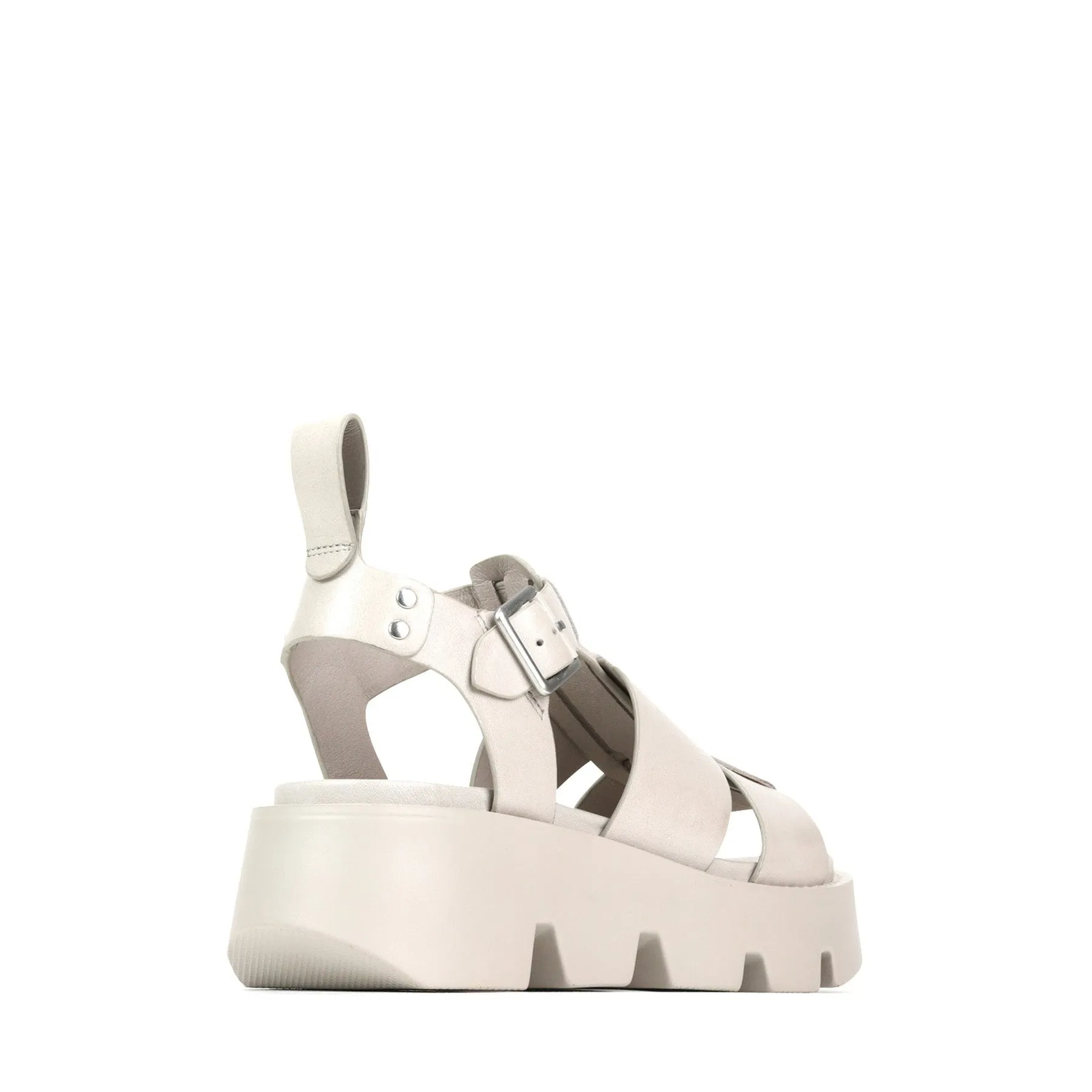 KAILAN LEDER PLATTFORM SANDALEN