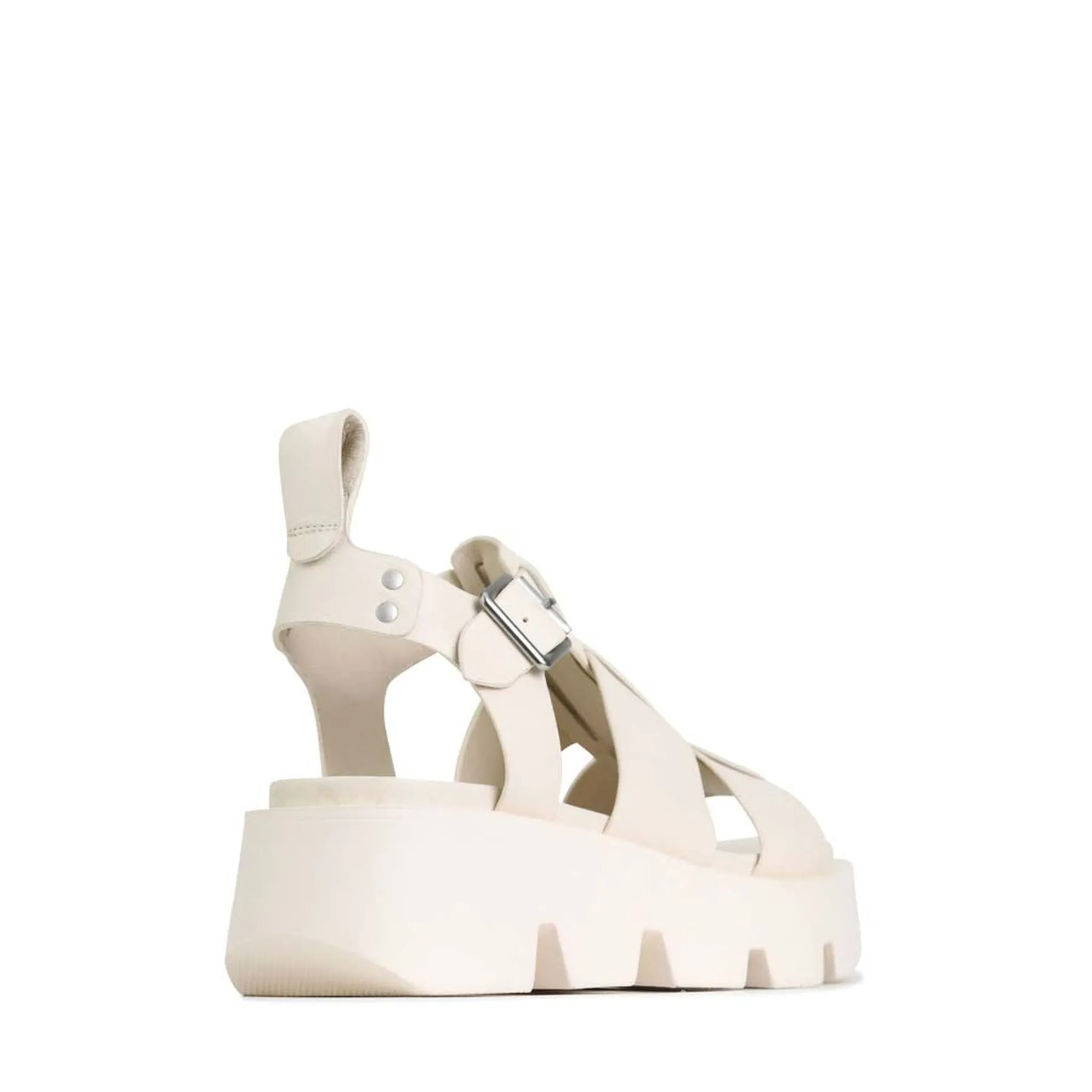 KAILAN LEDER PLATTFORM SANDALEN