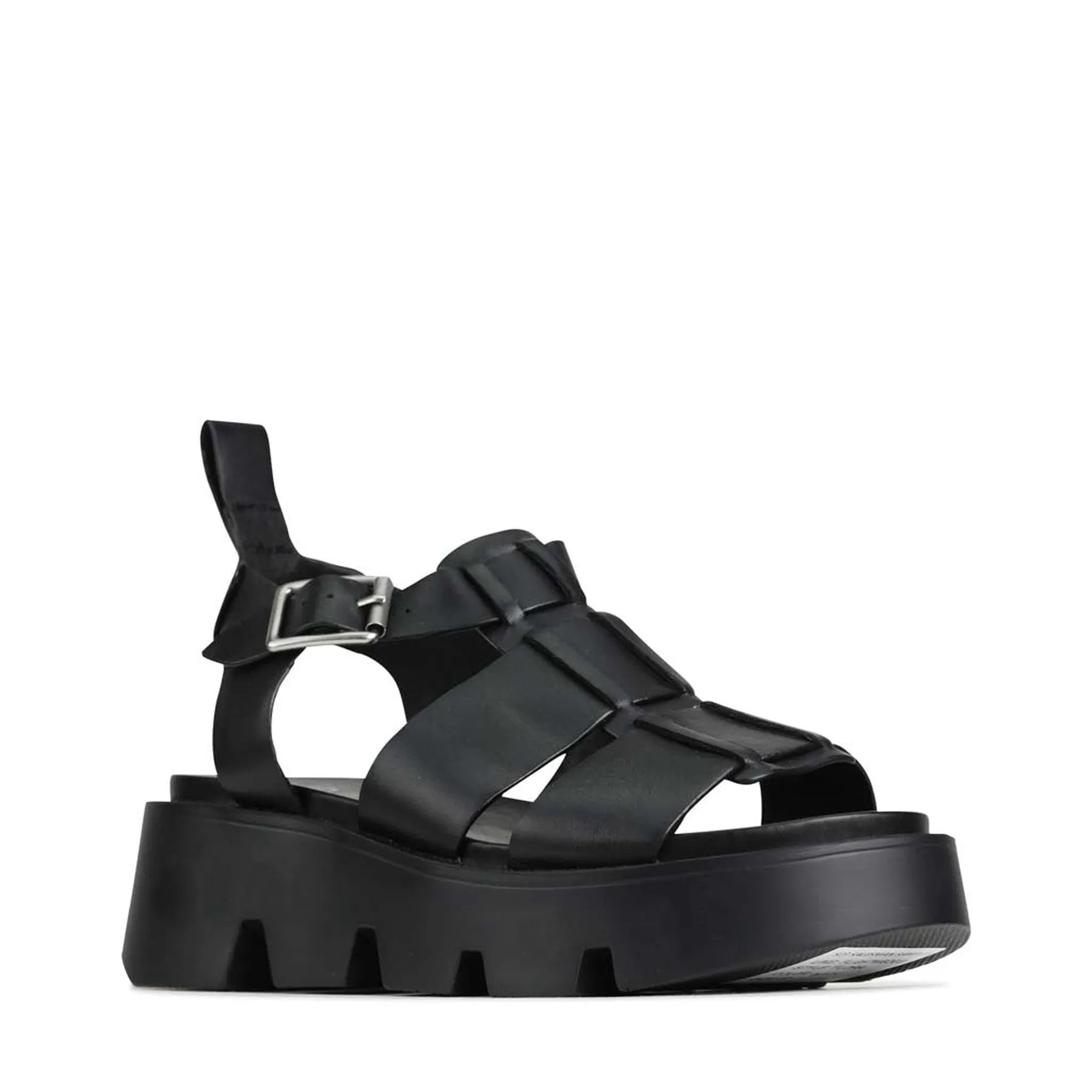 KAILAN LEDER PLATTFORM SANDALEN