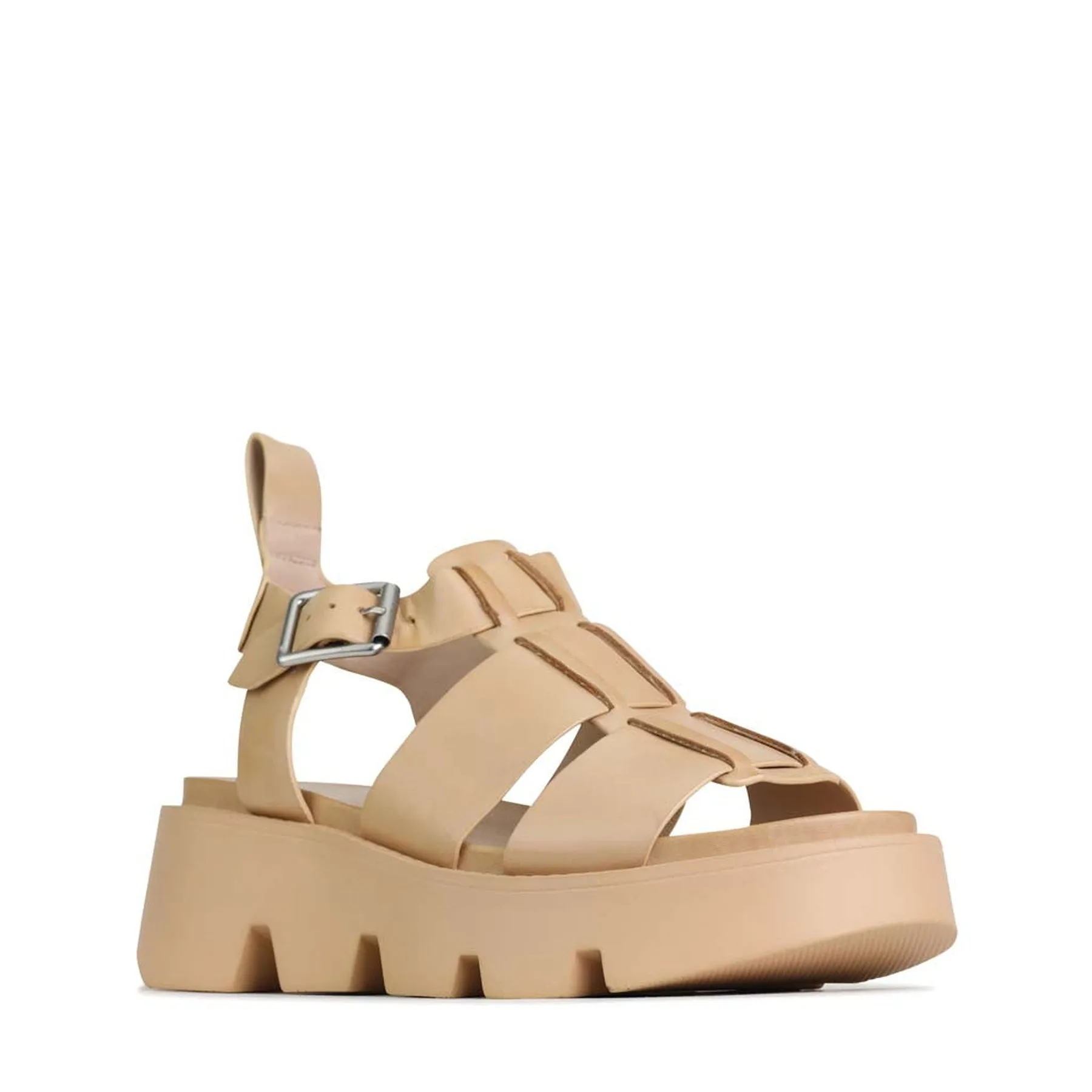 KAILAN LEDER PLATTFORM SANDALEN