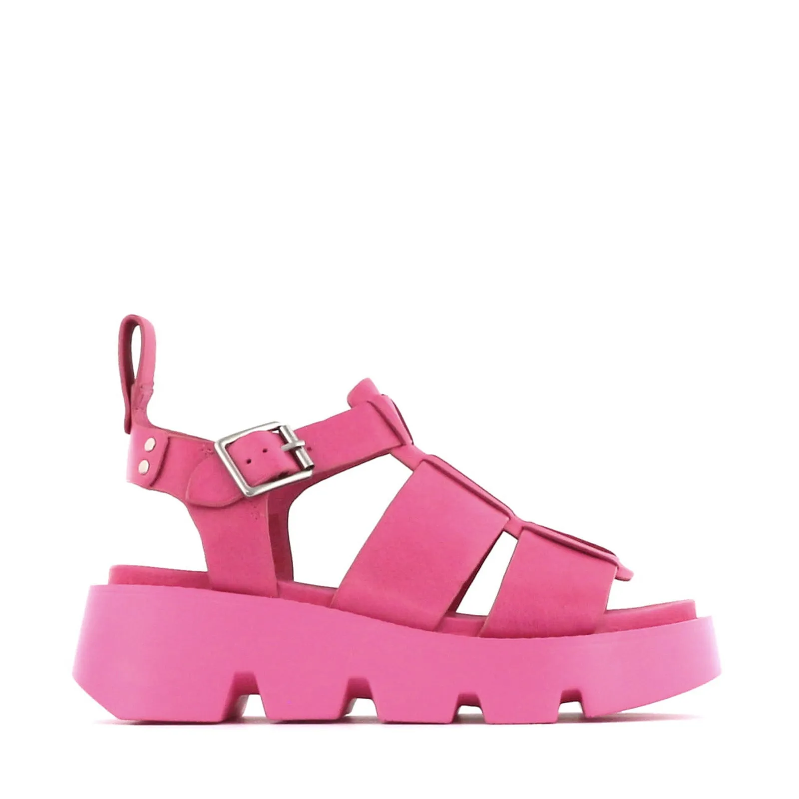 KAILAN LEDER PLATTFORM SANDALEN