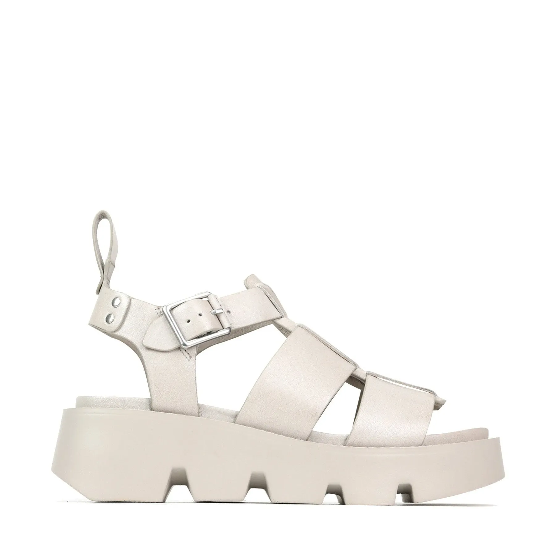 KAILAN LEDER PLATTFORM SANDALEN