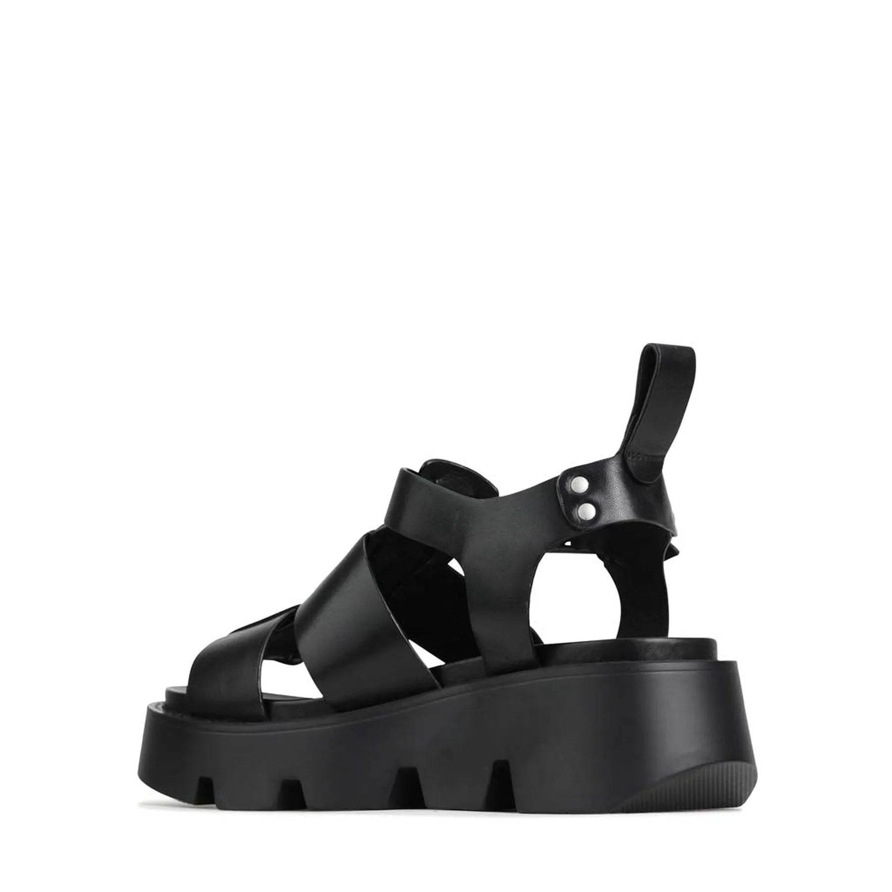 KAILAN LEDER PLATTFORM SANDALEN
