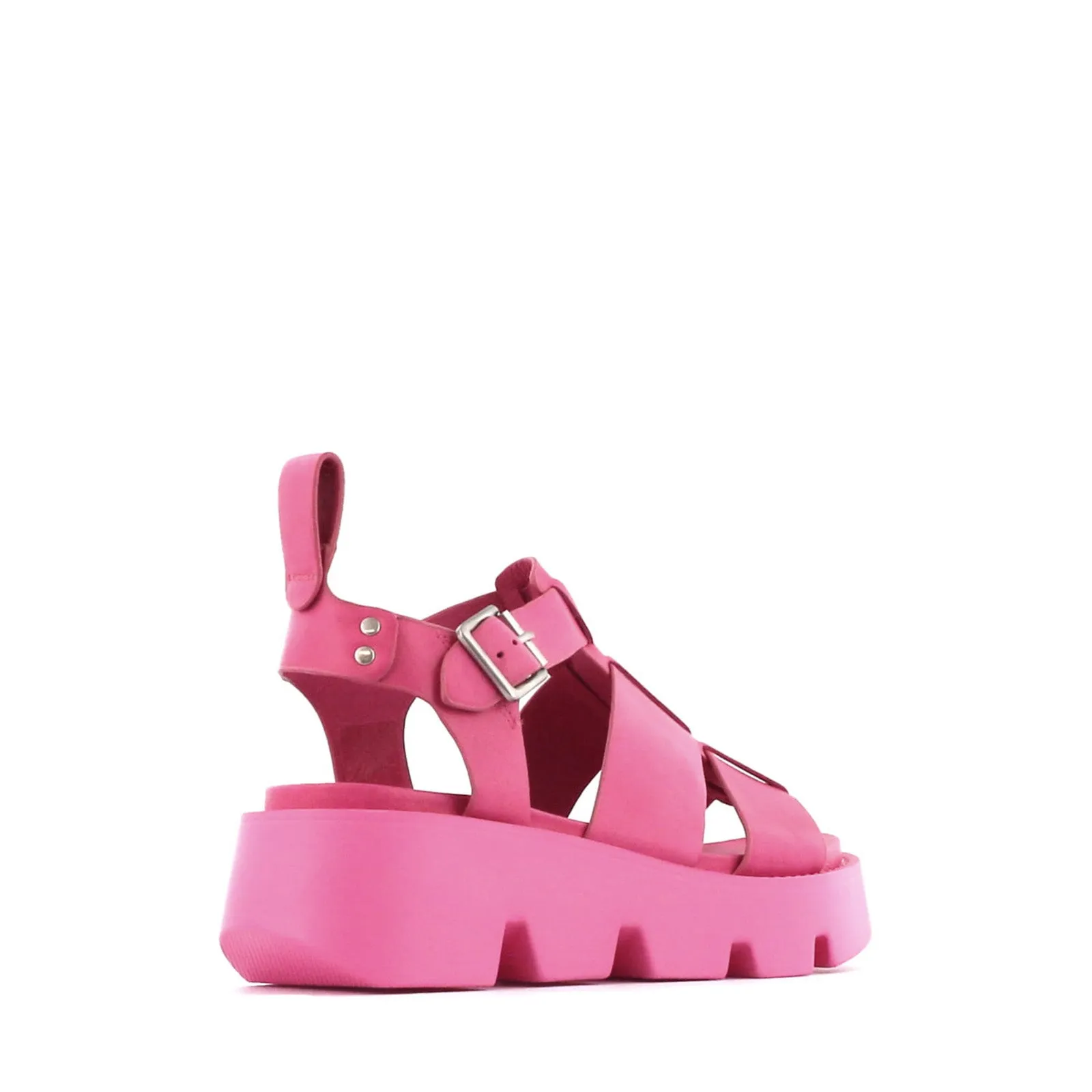 KAILAN LEDER PLATTFORM SANDALEN