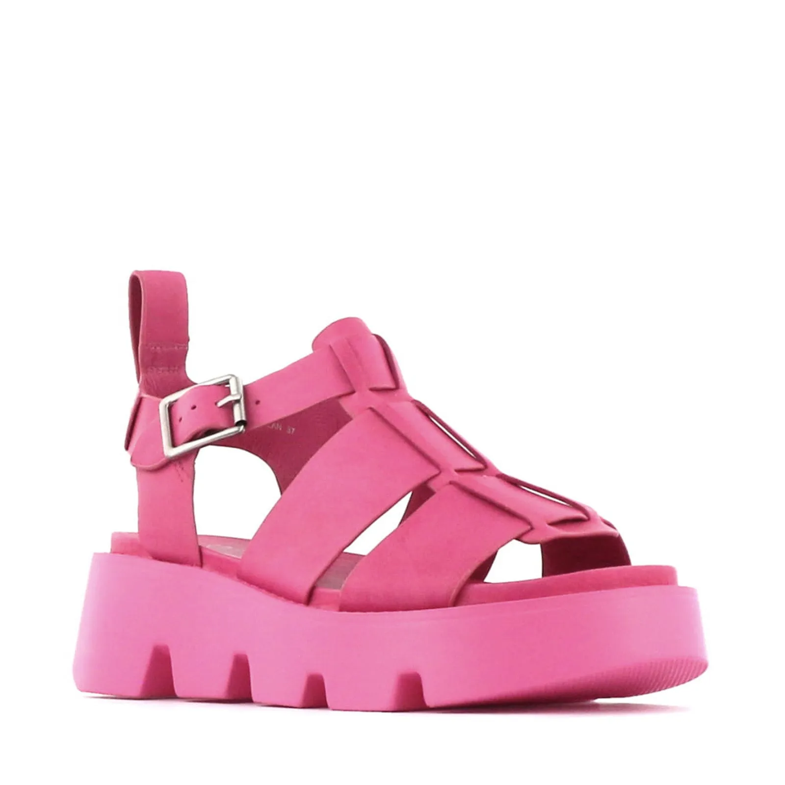 KAILAN LEDER PLATTFORM SANDALEN
