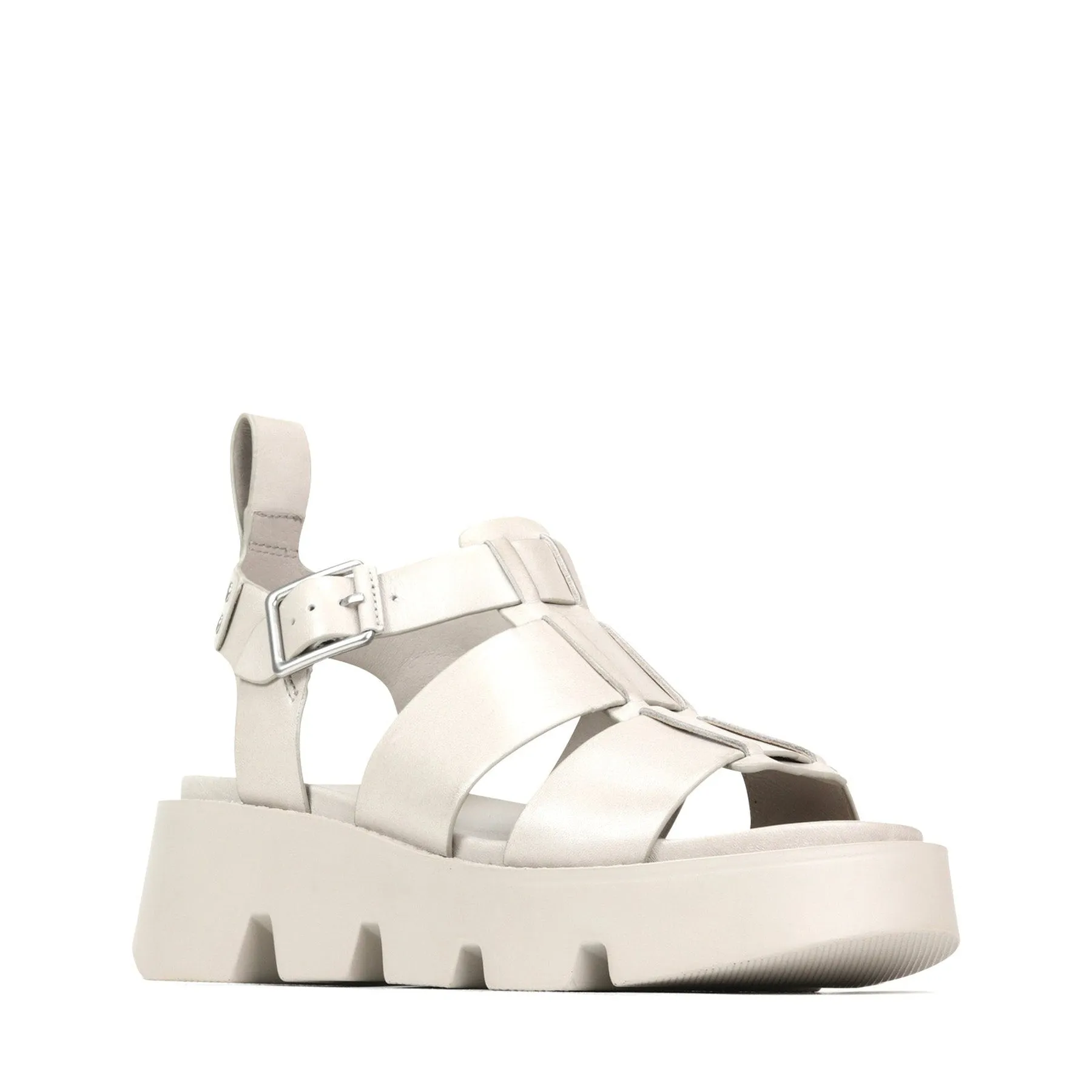 KAILAN LEDER PLATTFORM SANDALEN