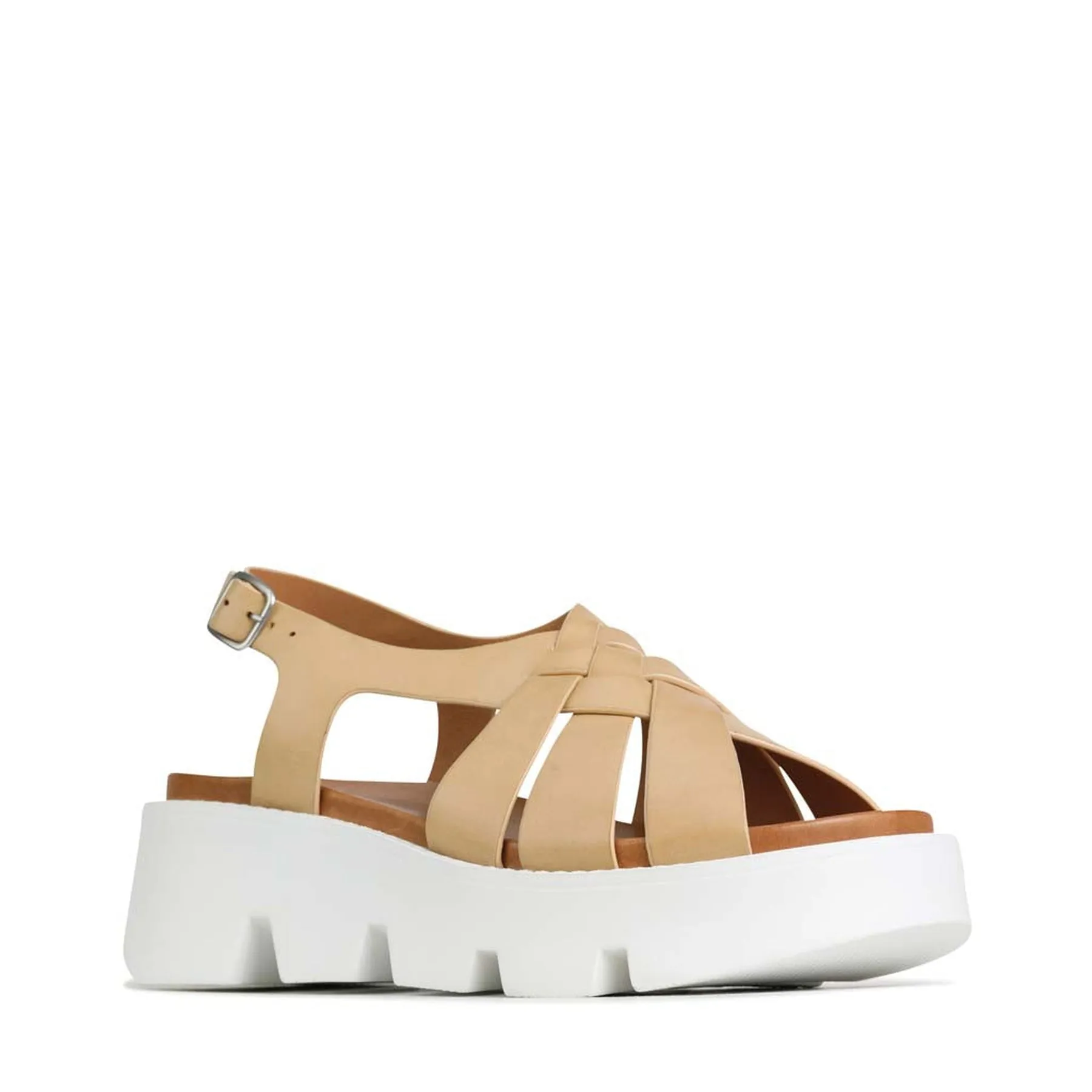 KAILYN PLATTFORM-SANDALEN AUS LEDER