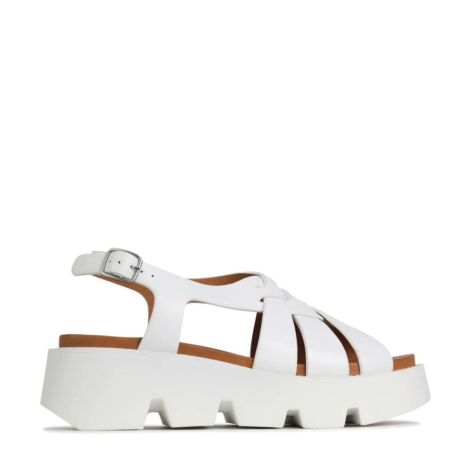 KAILYN PLATTFORM-SANDALEN AUS LEDER