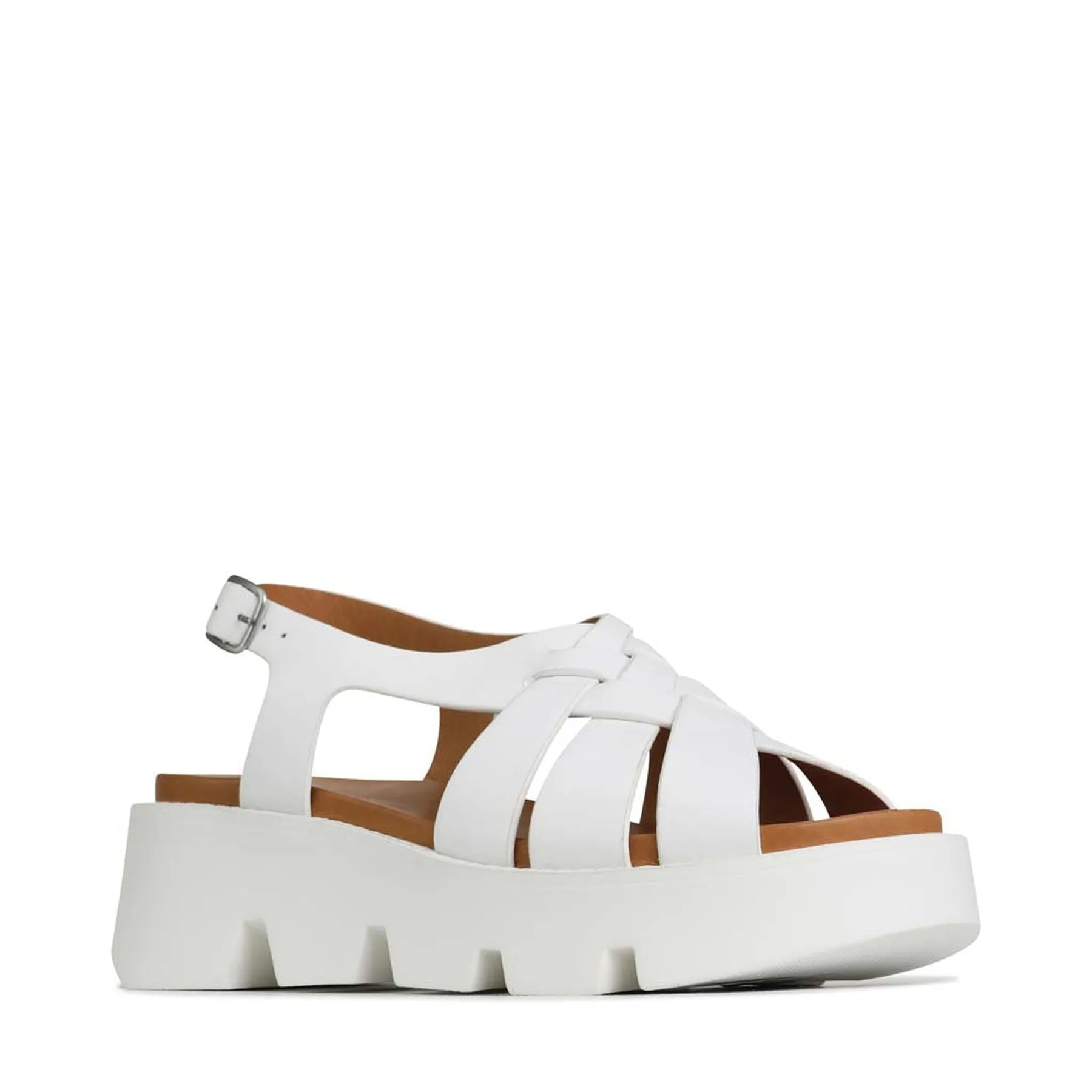 KAILYN PLATTFORM-SANDALEN AUS LEDER